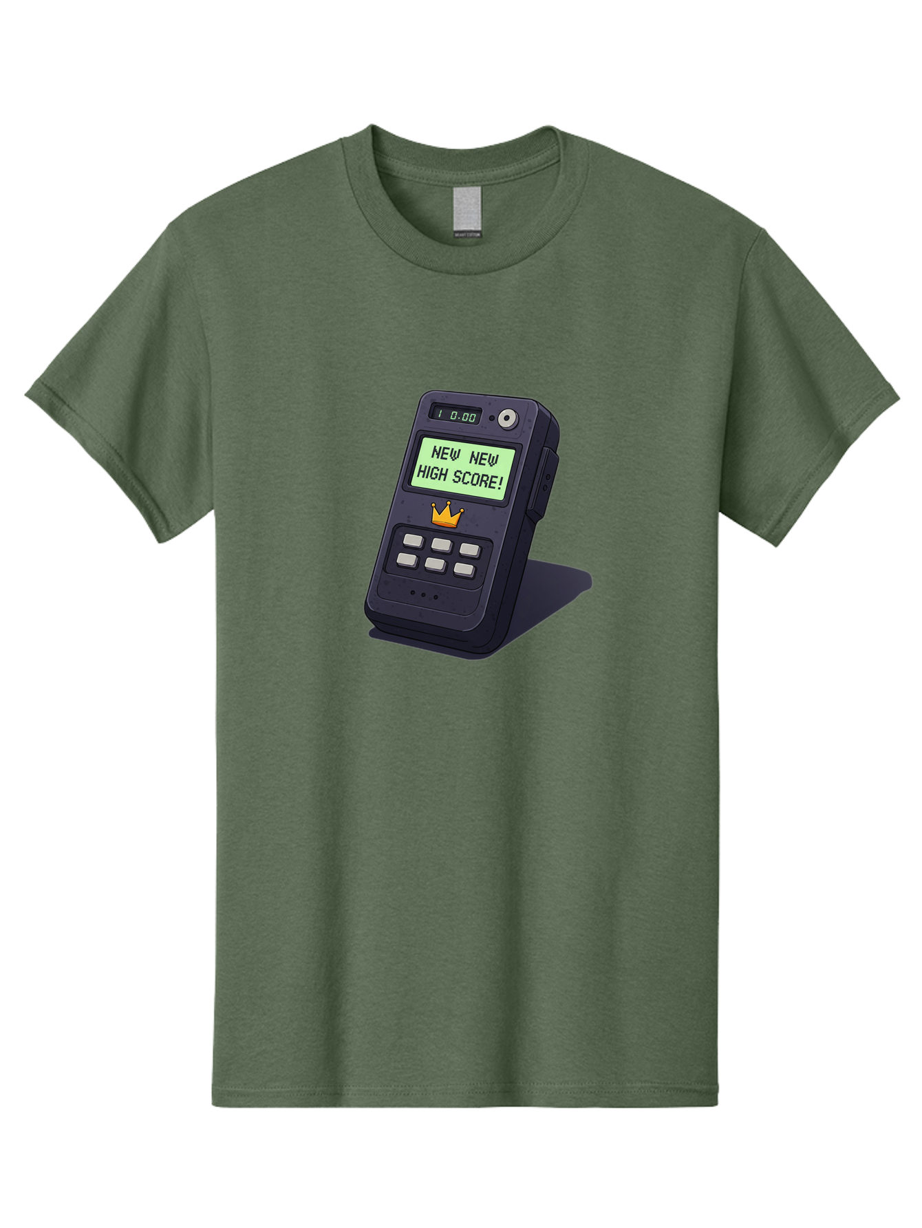 New-New-High-Score Men'S Graphic Tee, 100% Cotton, Comfortable Casual Summer Wear, Machine Washable, Retro Game Console, Vintage Video Game, High Score Alert, Nostalgic Gaming, Classic Arcade, Pixel Art, Electronic Device, Retro Technology, Bab032 7