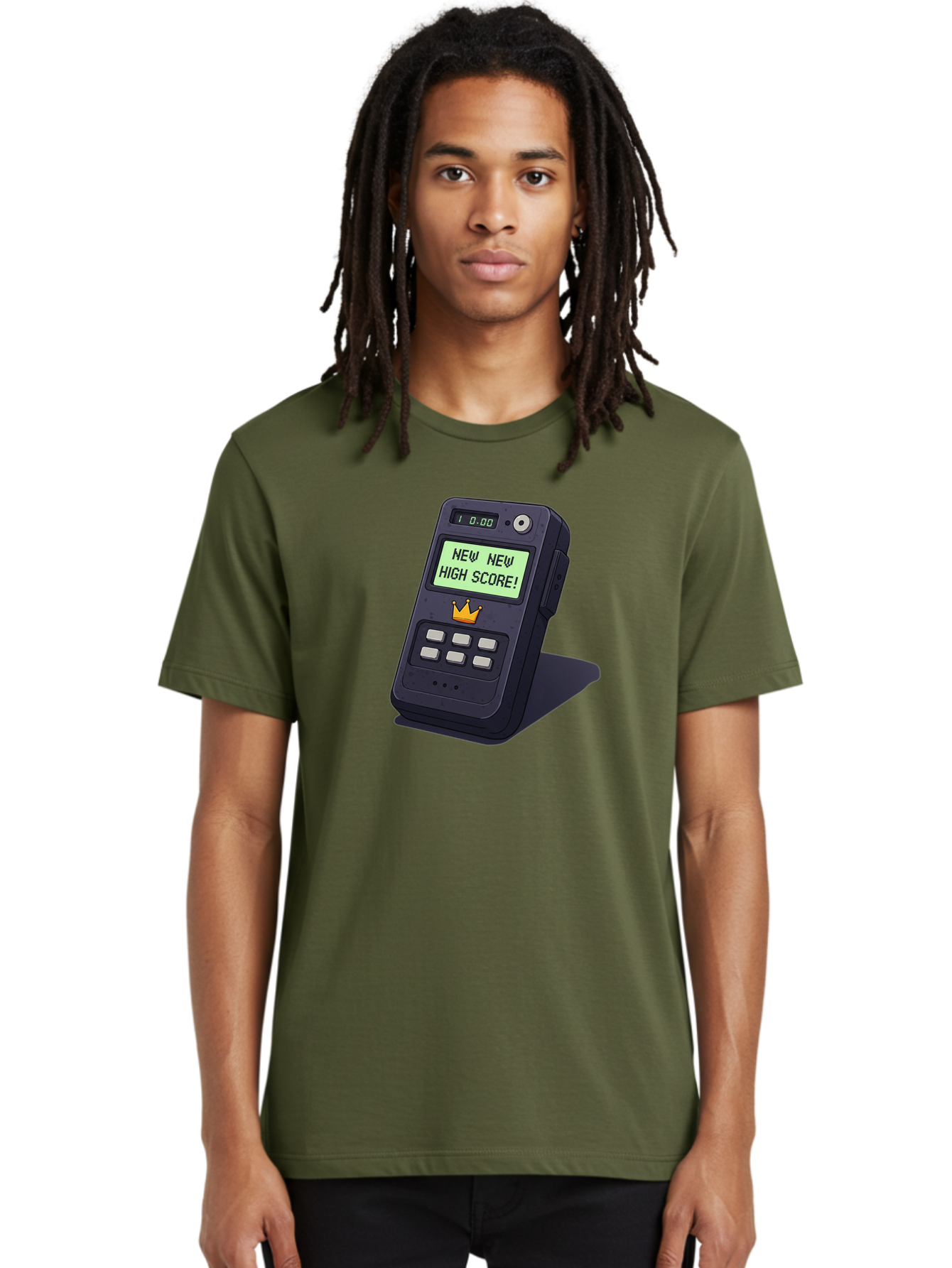 New-New-High-Score Men'S Graphic Tee, 100% Cotton, Comfortable Casual Summer Wear, Machine Washable, Retro Game Console, Vintage Video Game, High Score Alert, Nostalgic Gaming, Classic Arcade, Pixel Art, Electronic Device, Retro Technology, Bab032 8