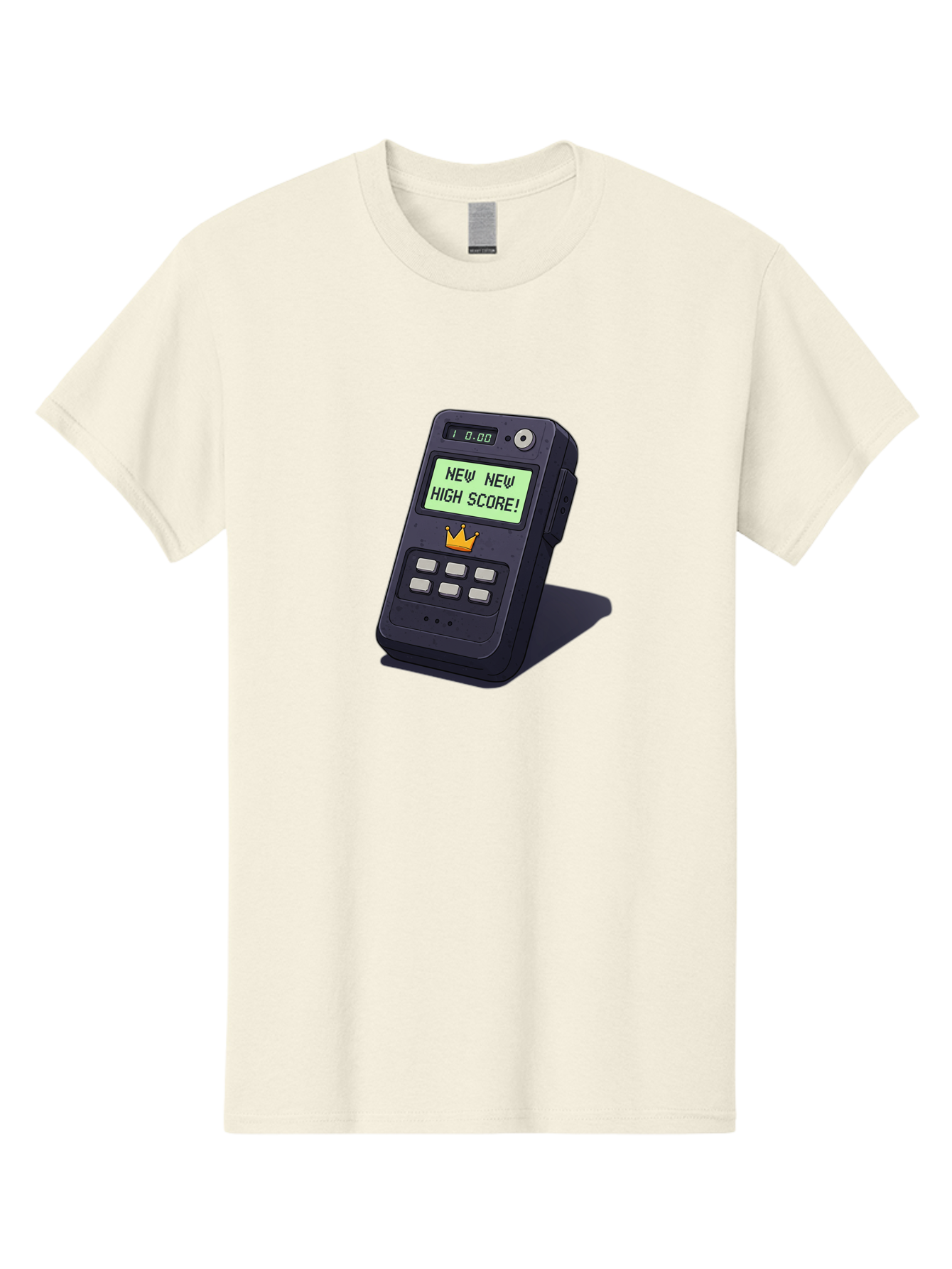 New-New-High-Score Men'S Graphic Tee, 100% Cotton, Comfortable Casual Summer Wear, Machine Washable, Retro Game Console, Vintage Video Game, High Score Alert, Nostalgic Gaming, Classic Arcade, Pixel Art, Electronic Device, Retro Technology, Bab032 11