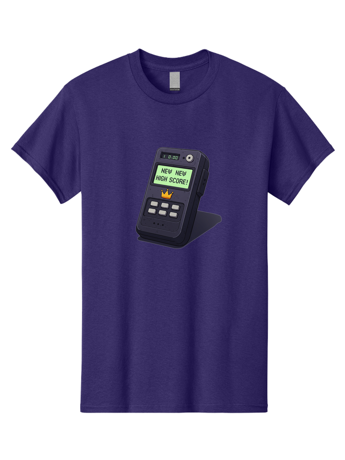 New-New-High-Score Men'S Graphic Tee, 100% Cotton, Comfortable Casual Summer Wear, Machine Washable, Retro Game Console, Vintage Video Game, High Score Alert, Nostalgic Gaming, Classic Arcade, Pixel Art, Electronic Device, Retro Technology, Bab032 19