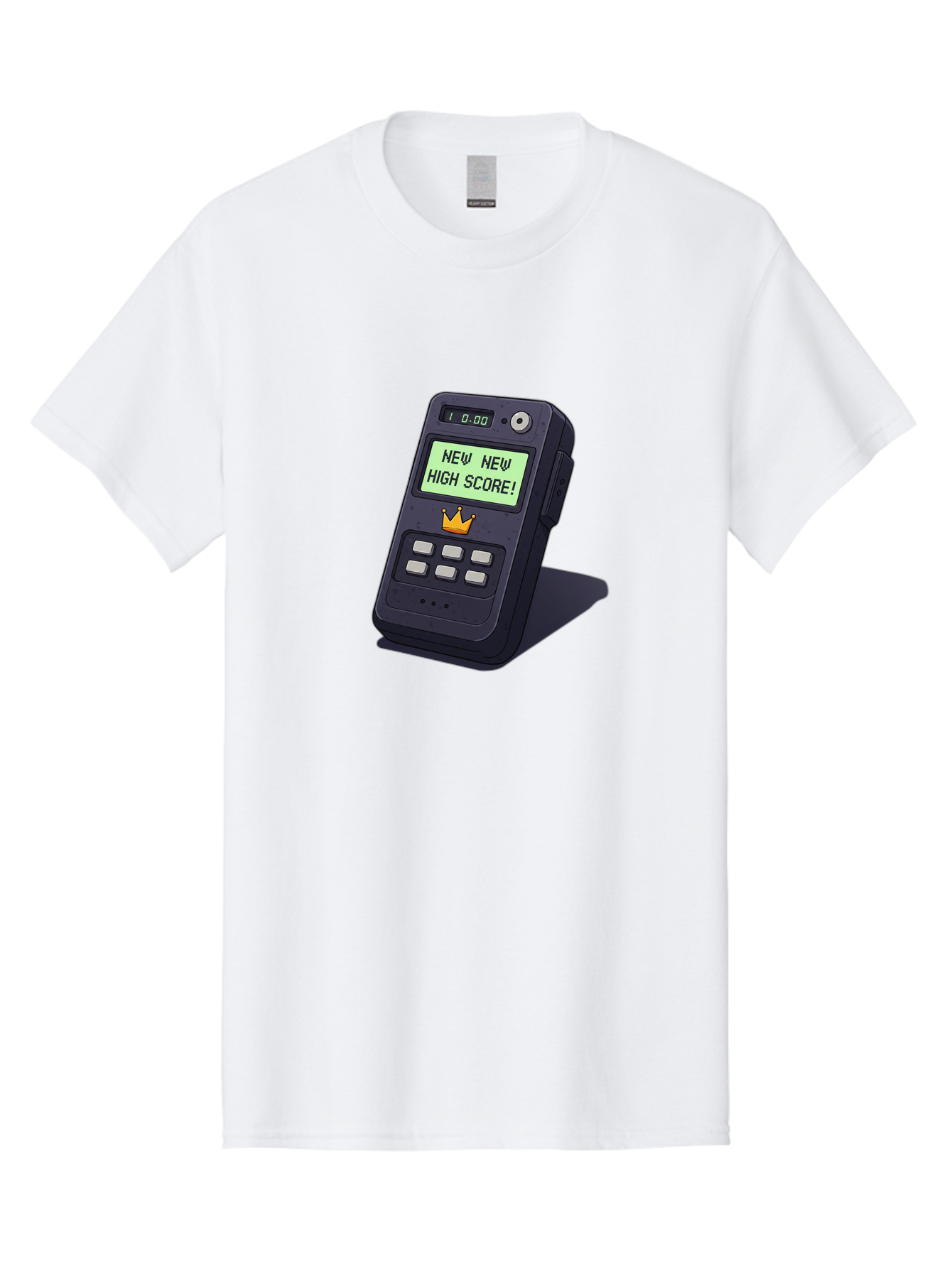 New-New-High-Score Men'S Graphic Tee, 100% Cotton, Comfortable Casual Summer Wear, Machine Washable, Retro Game Console, Vintage Video Game, High Score Alert, Nostalgic Gaming, Classic Arcade, Pixel Art, Electronic Device, Retro Technology, Bab032 25