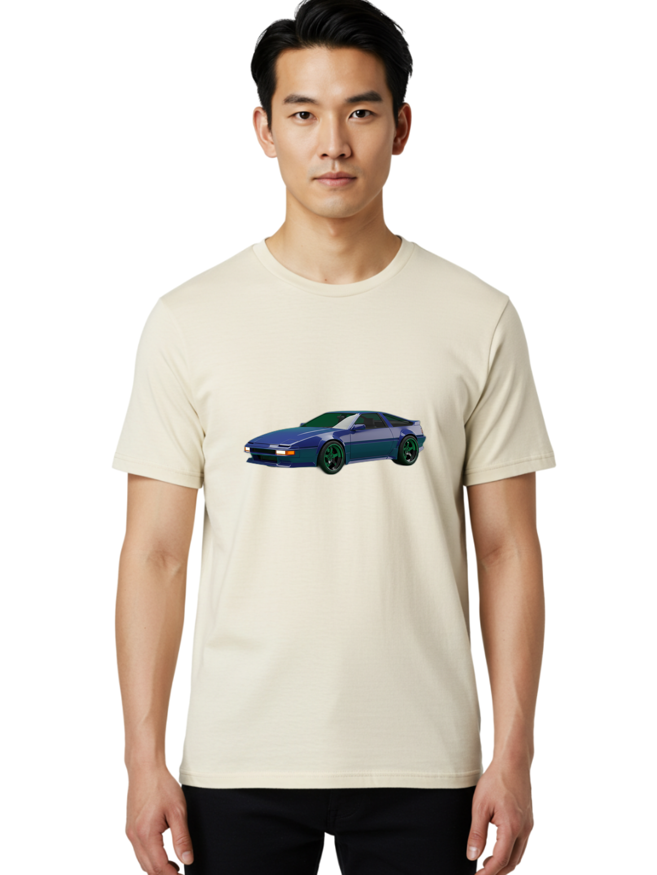 Nissan-240Sx-Coupe Men'S Graphic Tee, 100% Cotton, Comfortable Casual Summer Wear, Machine Washable, Blue Sports Car, Nissan 240Sx, Sleek Design, Sports Coupe, High-Performance Vehicle, Automotive Art, Digital Illustration, Futuristic Styling, Bab034 30