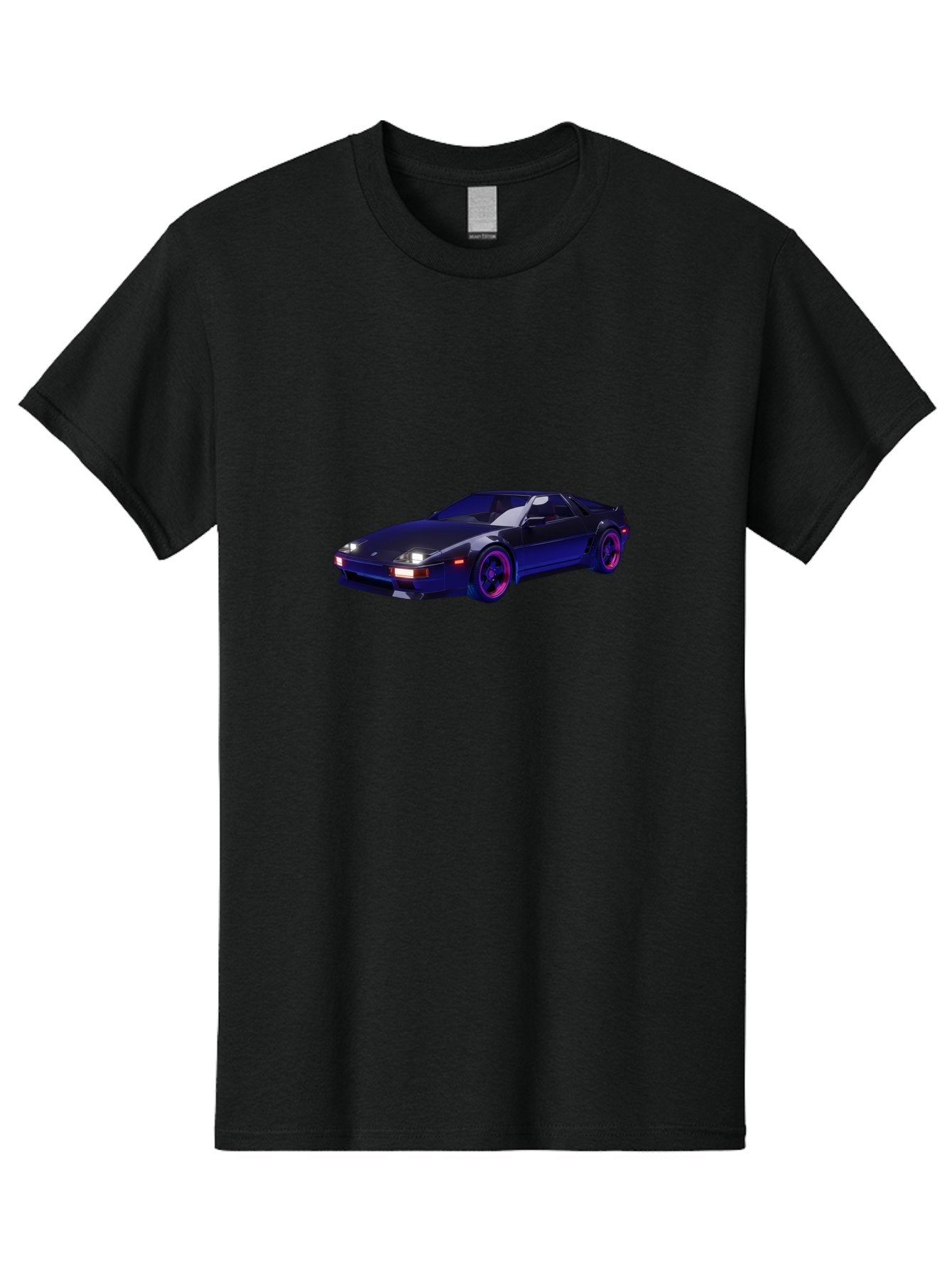 Nissan-240Sx Men'S Graphic Tee, 100% Cotton, Comfortable Casual Summer Wear, Machine Washable, Nissan 240Sx, Sports Car, Sleek Design, High-Performance Vehicle, Neon Lights, Futuristic Style, Purple Accents, Dynamic Graphics Bab035