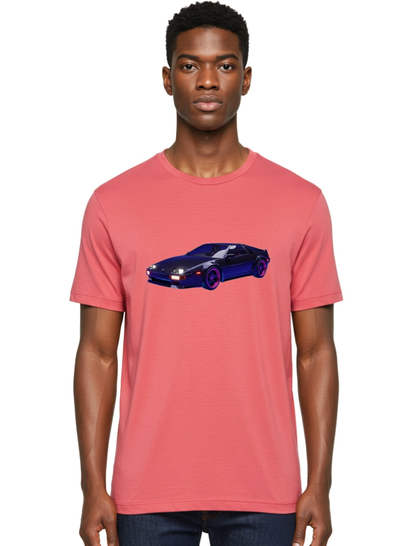 Nissan-240Sx Men'S Graphic Tee, 100% Cotton, Comfortable Casual Summer Wear, Machine Washable, Nissan 240Sx, Sports Car, Sleek Design, High-Performance Vehicle, Neon Lights, Futuristic Style, Purple Accents, Dynamic Graphics Bab035 22
