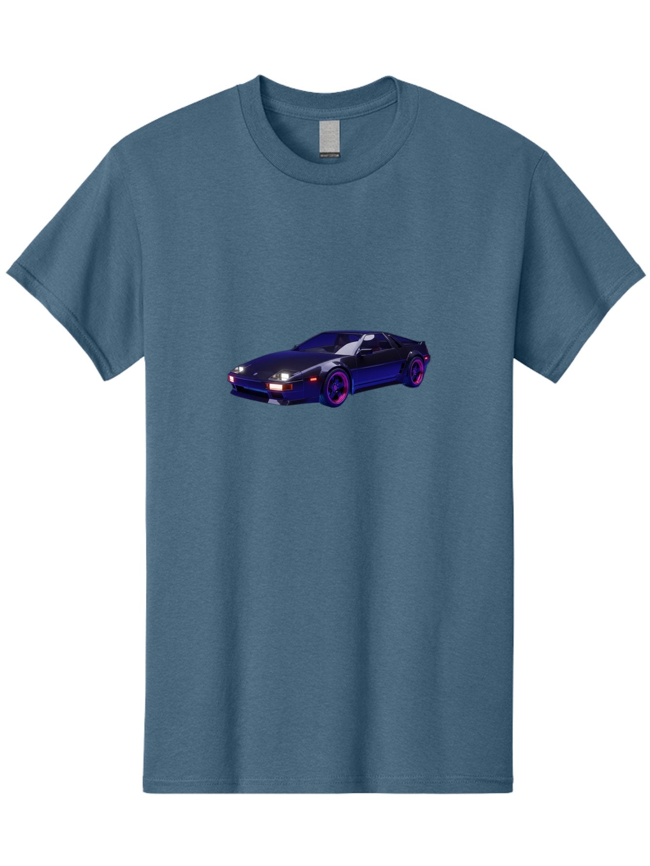 Nissan-240Sx Men'S Graphic Tee, 100% Cotton, Comfortable Casual Summer Wear, Machine Washable, Nissan 240Sx, Sports Car, Sleek Design, High-Performance Vehicle, Neon Lights, Futuristic Style, Purple Accents, Dynamic Graphics Bab035 4
