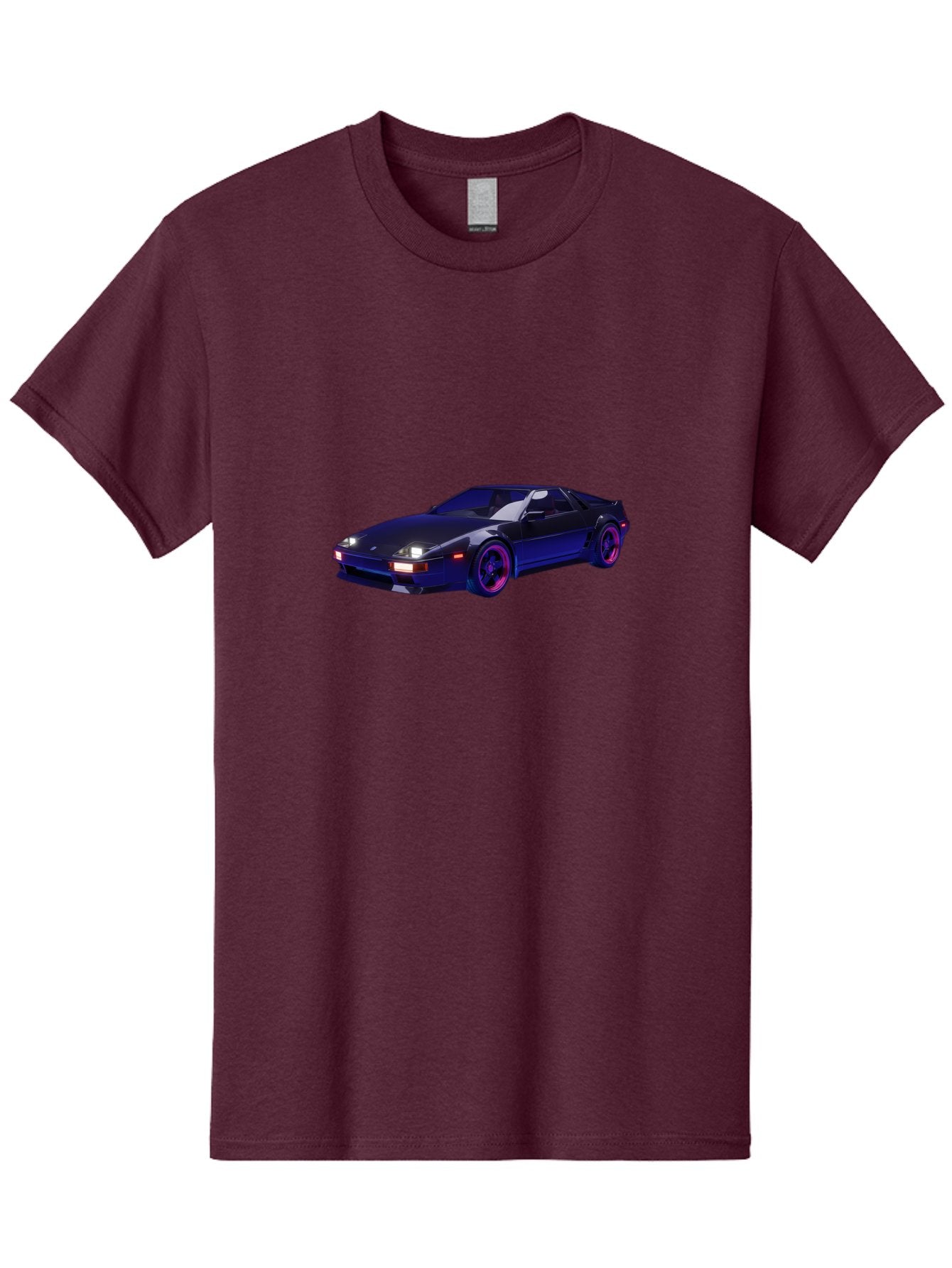 Nissan-240Sx Men'S Graphic Tee, 100% Cotton, Comfortable Casual Summer Wear, Machine Washable, Nissan 240Sx, Sports Car, Sleek Design, High-Performance Vehicle, Neon Lights, Futuristic Style, Purple Accents, Dynamic Graphics Bab035 5