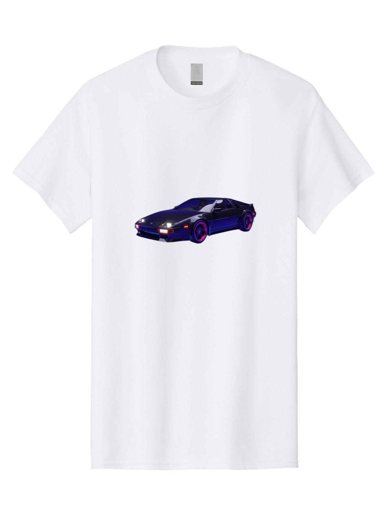 Nissan-240Sx Men'S Graphic Tee, 100% Cotton, Comfortable Casual Summer Wear, Machine Washable, Nissan 240Sx, Sports Car, Sleek Design, High-Performance Vehicle, Neon Lights, Futuristic Style, Purple Accents, Dynamic Graphics Bab035