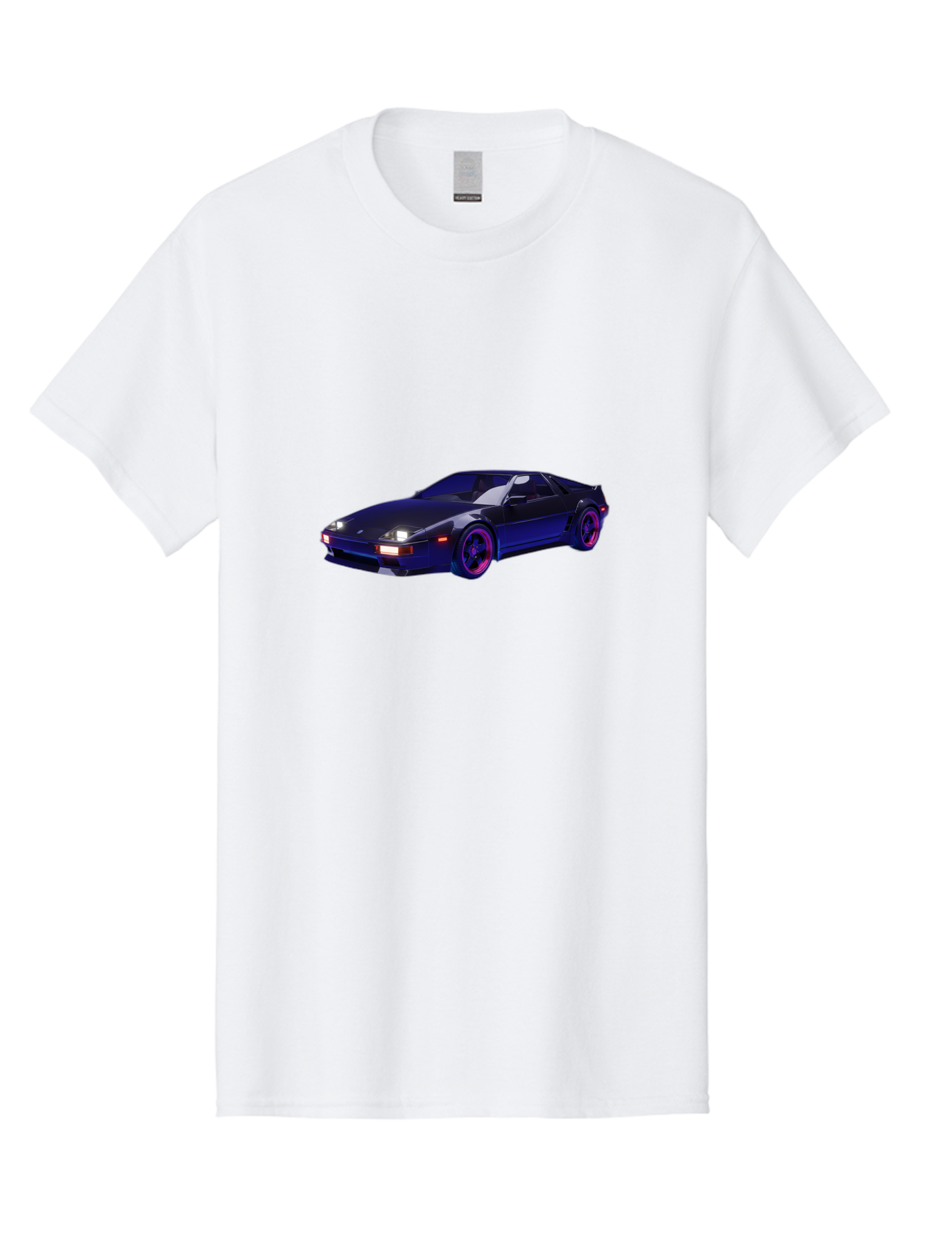 Nissan-240Sx Men'S Graphic Tee, 100% Cotton, Comfortable Casual Summer Wear, Machine Washable, Nissan 240Sx, Sports Car, Sleek Design, High-Performance Vehicle, Neon Lights, Futuristic Style, Purple Accents, Dynamic Graphics Bab035 21
