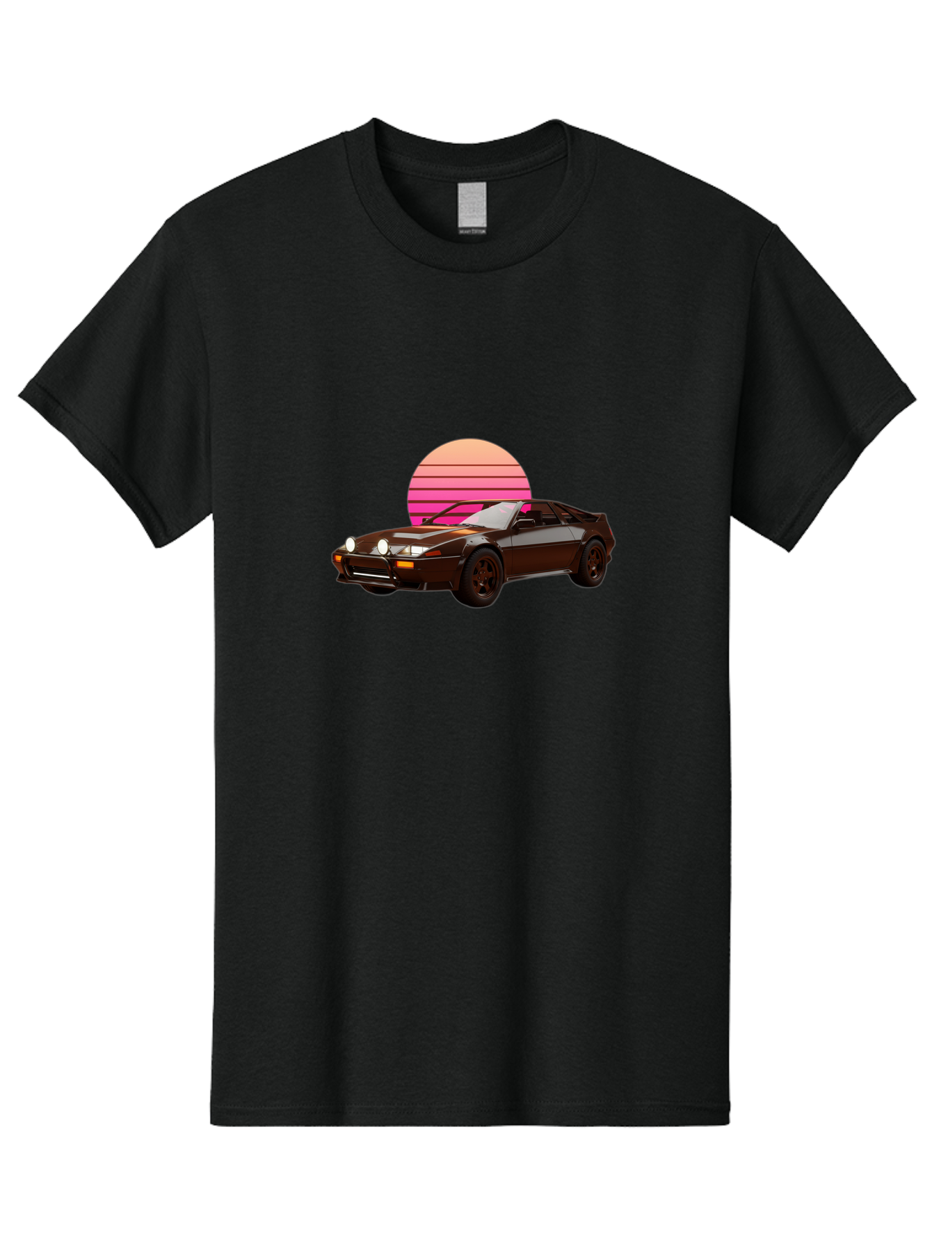 Nissan-240Z Men'S Graphic Tee, 100% Cotton, Comfortable Casual Summer Wear, Machine Washable, Vintage Sports Car, Retro Style, Dusk Scene, Gradient Sunset, Nostalgic Feel, Classic Automobile, Vintage Vibes, Iconic Design, Automotive Art, Bab036 19