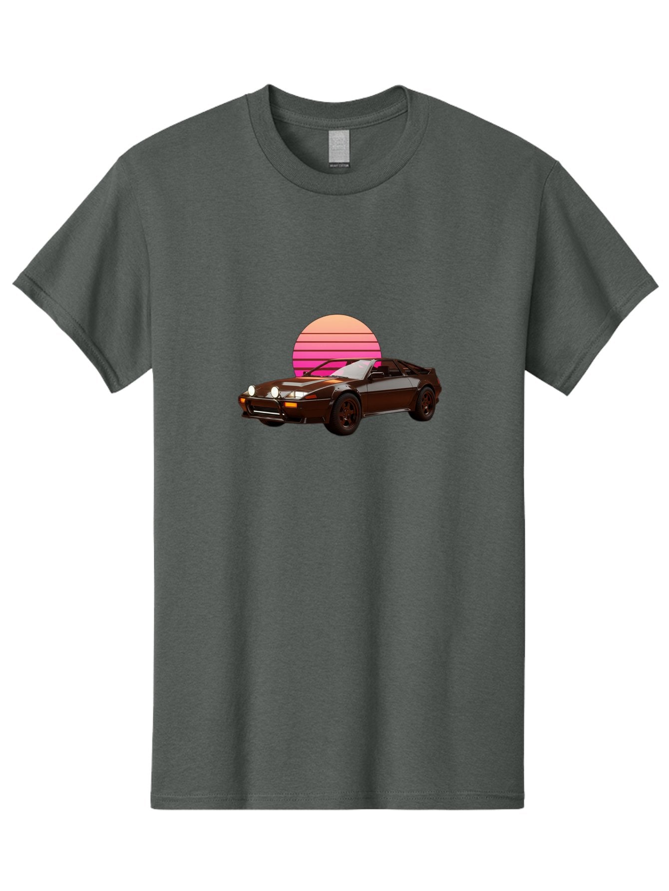 Nissan-240Z Men'S Graphic Tee, 100% Cotton, Comfortable Casual Summer Wear, Machine Washable, Vintage Sports Car, Retro Style, Dusk Scene, Gradient Sunset, Nostalgic Feel, Classic Automobile, Vintage Vibes, Iconic Design, Automotive Art, Bab036 6