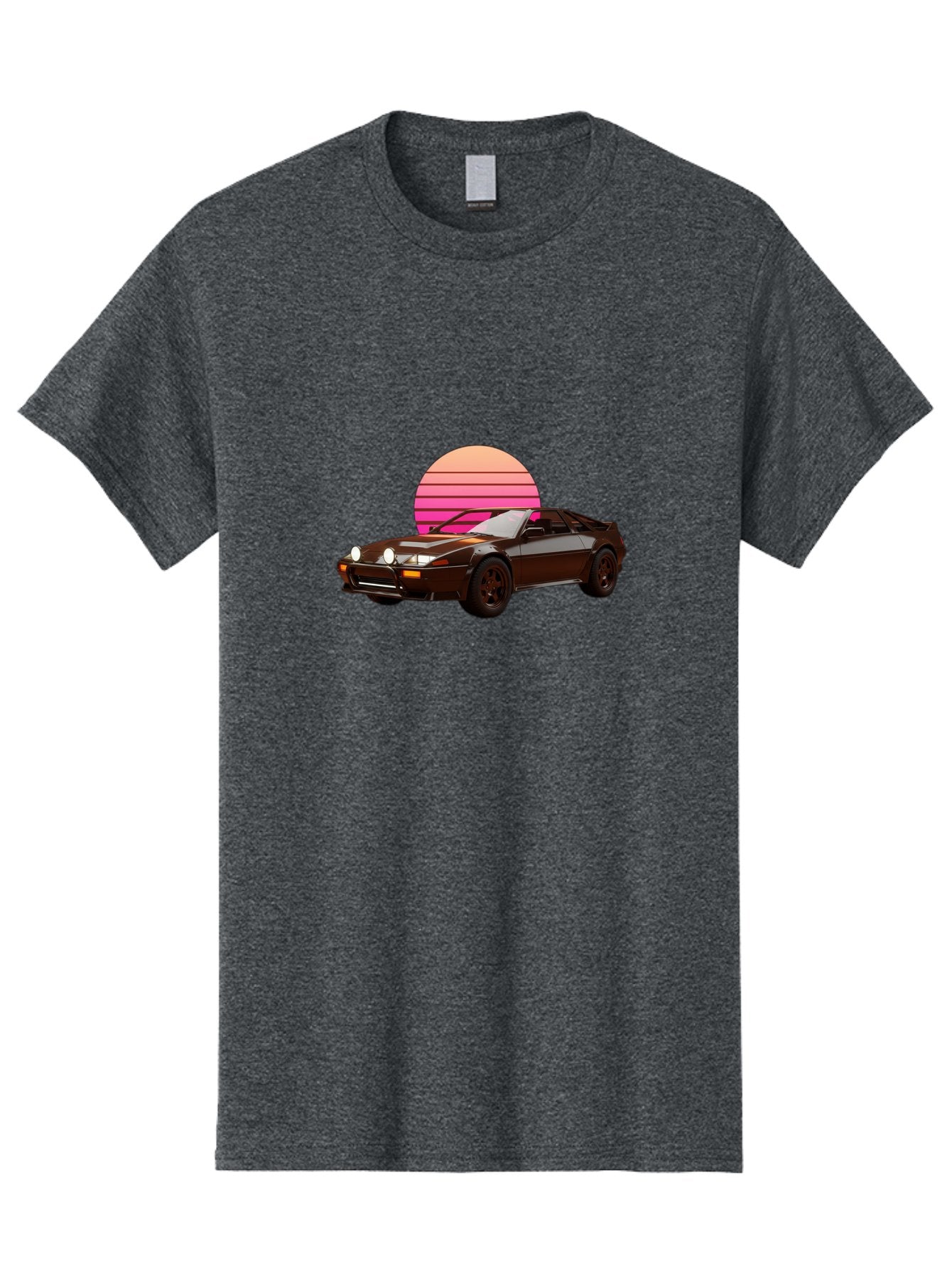Nissan-240Z Men'S Graphic Tee, 100% Cotton, Comfortable Casual Summer Wear, Machine Washable, Vintage Sports Car, Retro Style, Dusk Scene, Gradient Sunset, Nostalgic Feel, Classic Automobile, Vintage Vibes, Iconic Design, Automotive Art, Bab036 8
