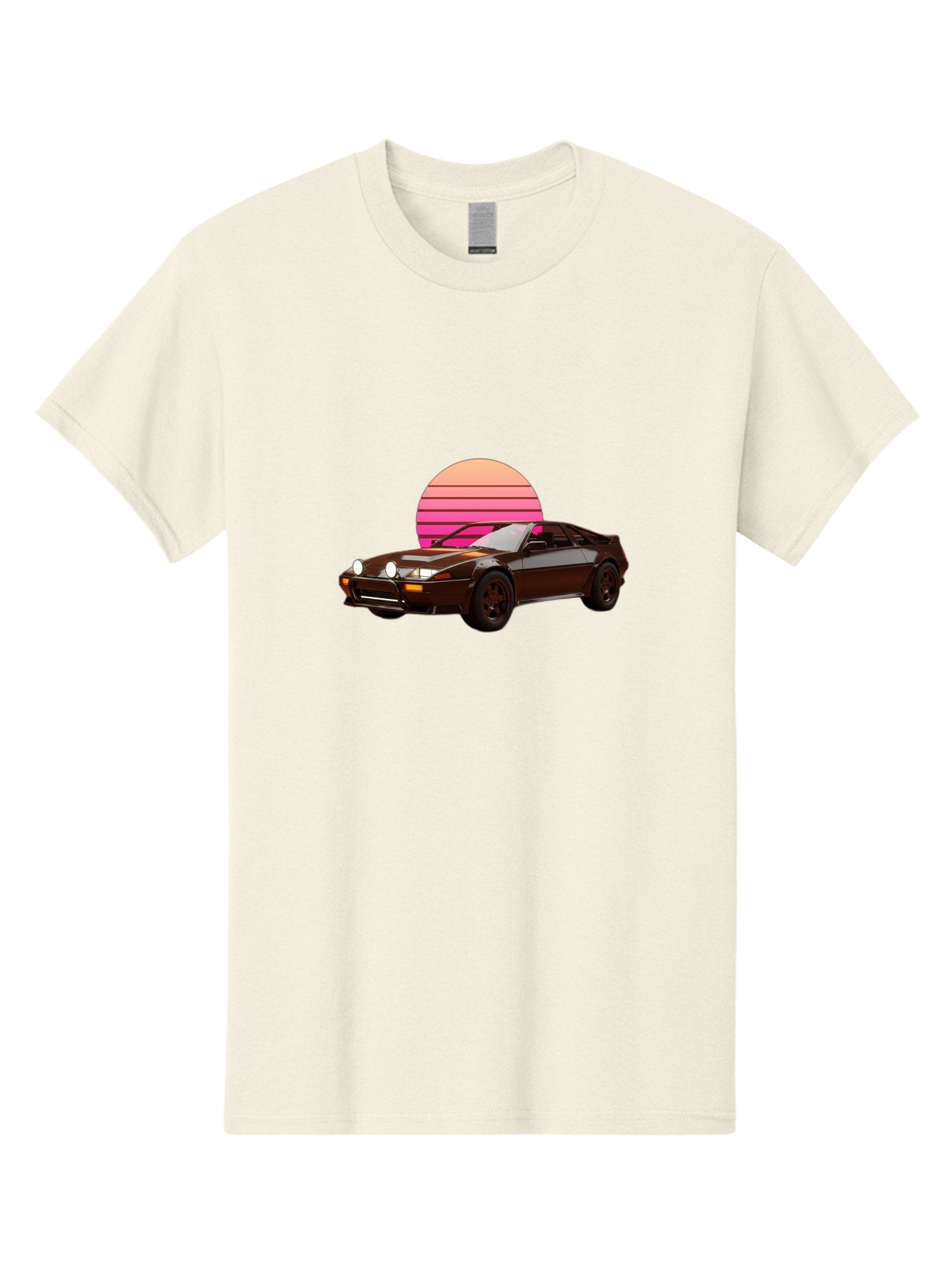 Nissan-240Z Men'S Graphic Tee, 100% Cotton, Comfortable Casual Summer Wear, Machine Washable, Vintage Sports Car, Retro Style, Dusk Scene, Gradient Sunset, Nostalgic Feel, Classic Automobile, Vintage Vibes, Iconic Design, Automotive Art, Bab036 15