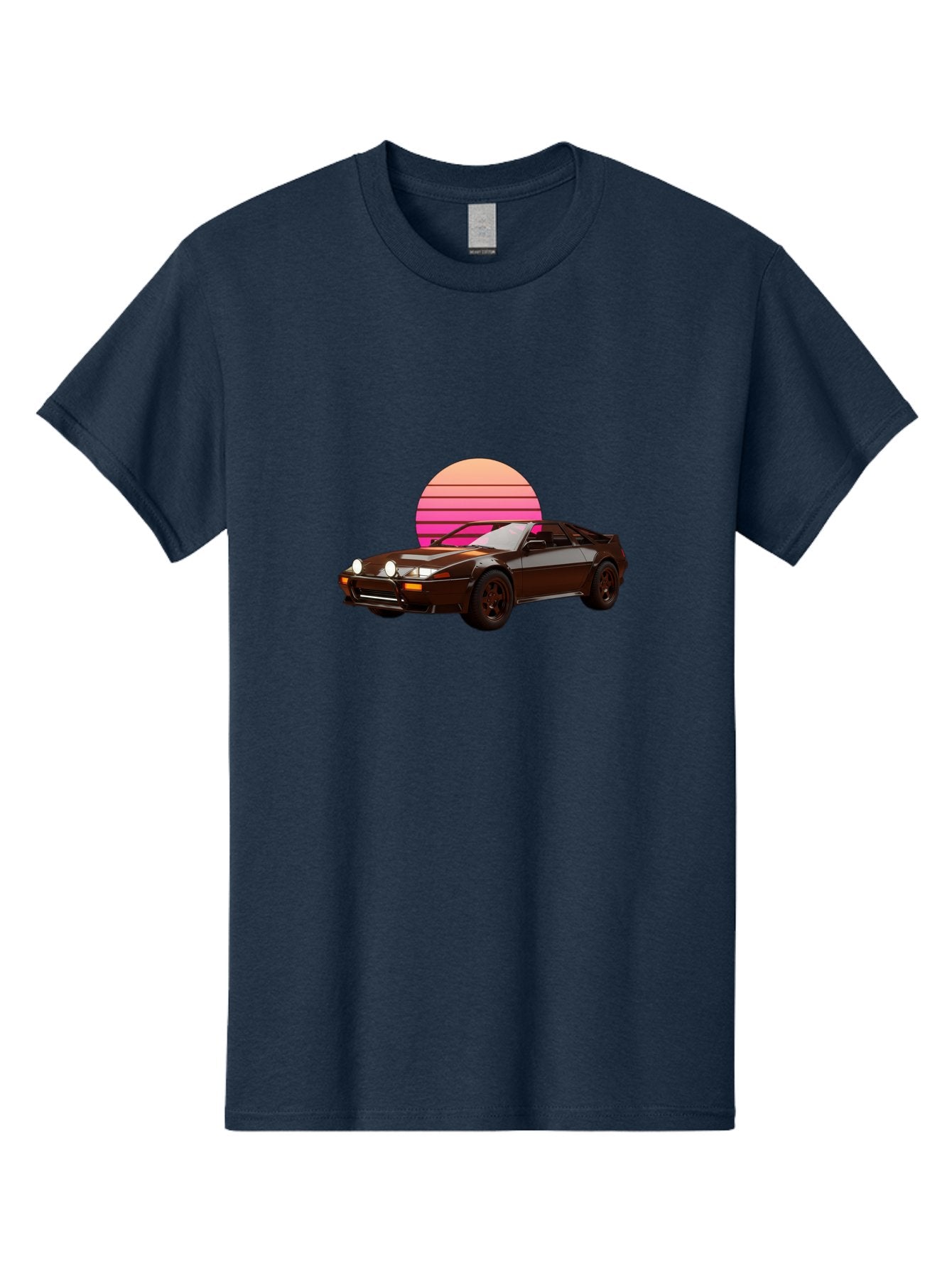 Nissan-240Z Men'S Graphic Tee, 100% Cotton, Comfortable Casual Summer Wear, Machine Washable, Vintage Sports Car, Retro Style, Dusk Scene, Gradient Sunset, Nostalgic Feel, Classic Automobile, Vintage Vibes, Iconic Design, Automotive Art, Bab036 10