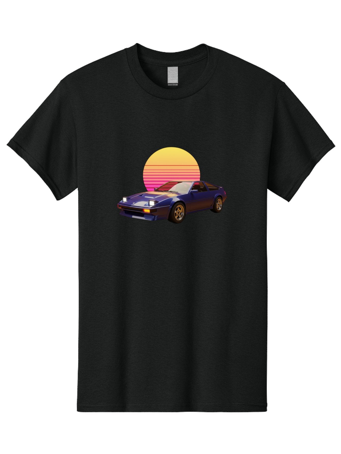 Nissan-280Zx Men'S Graphic Tee, 100% Cotton, Comfortable Casual Summer Wear, Machine Washable, Retro Sports Car, Vintage Automobile, 80S Style, Pop Art, Neon Colors, Gradient Sun, Futuristic Design, Classic Ride, Nostalgic Feel, Bab037 12