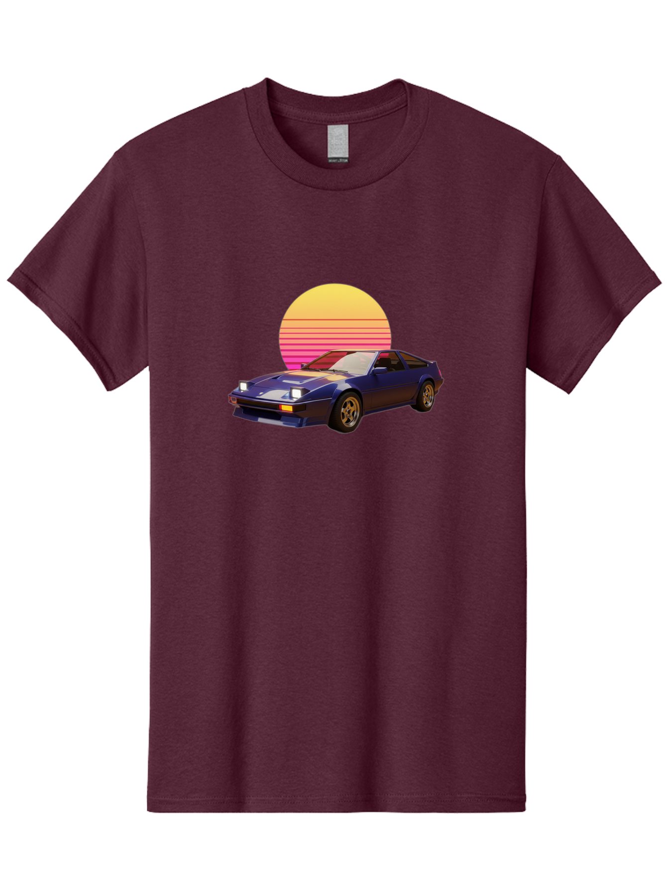 Nissan-280Zx Men'S Graphic Tee, 100% Cotton, Comfortable Casual Summer Wear, Machine Washable, Retro Sports Car, Vintage Automobile, 80S Style, Pop Art, Neon Colors, Gradient Sun, Futuristic Design, Classic Ride, Nostalgic Feel, Bab037 29