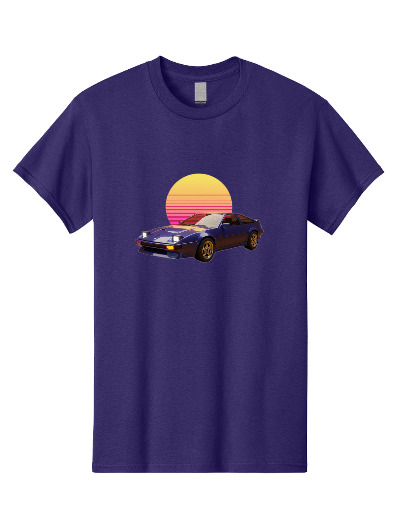 Nissan-280Zx Men'S Graphic Tee, 100% Cotton, Comfortable Casual Summer Wear, Machine Washable, Retro Sports Car, Vintage Automobile, 80S Style, Pop Art, Neon Colors, Gradient Sun, Futuristic Design, Classic Ride, Nostalgic Feel, Bab037 17