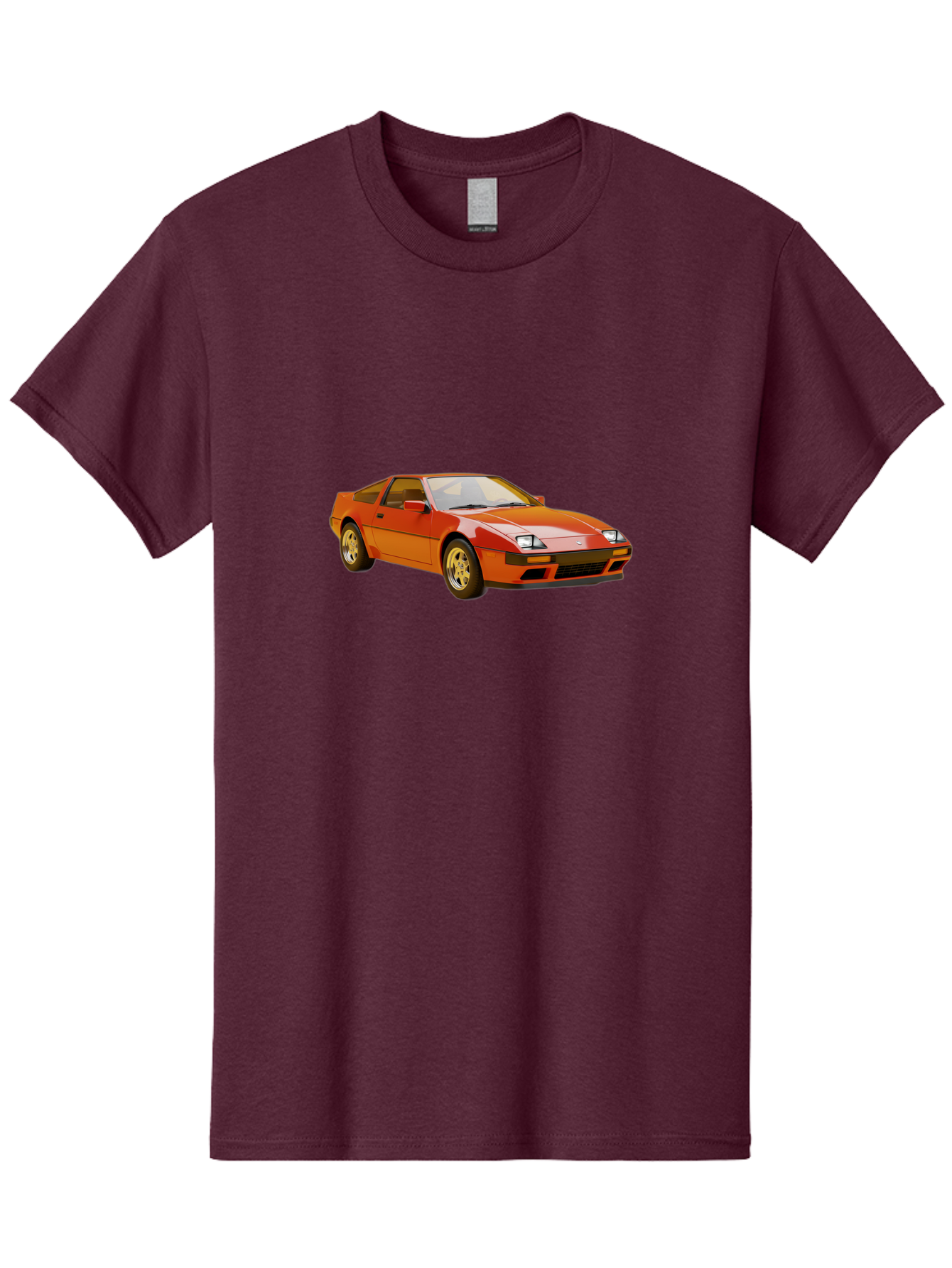 Nissan-300Zx-1 Men'S Graphic Tee, 100% Cotton, Comfortable Casual Summer Wear, Machine Washable, Nissan 300Zx Sports Car, Orange Sports Car, Classic Car Design, Vintage Automobile, Retro Style, Sleek, High-Performance Vehicle, Automotive Art Bab038 17