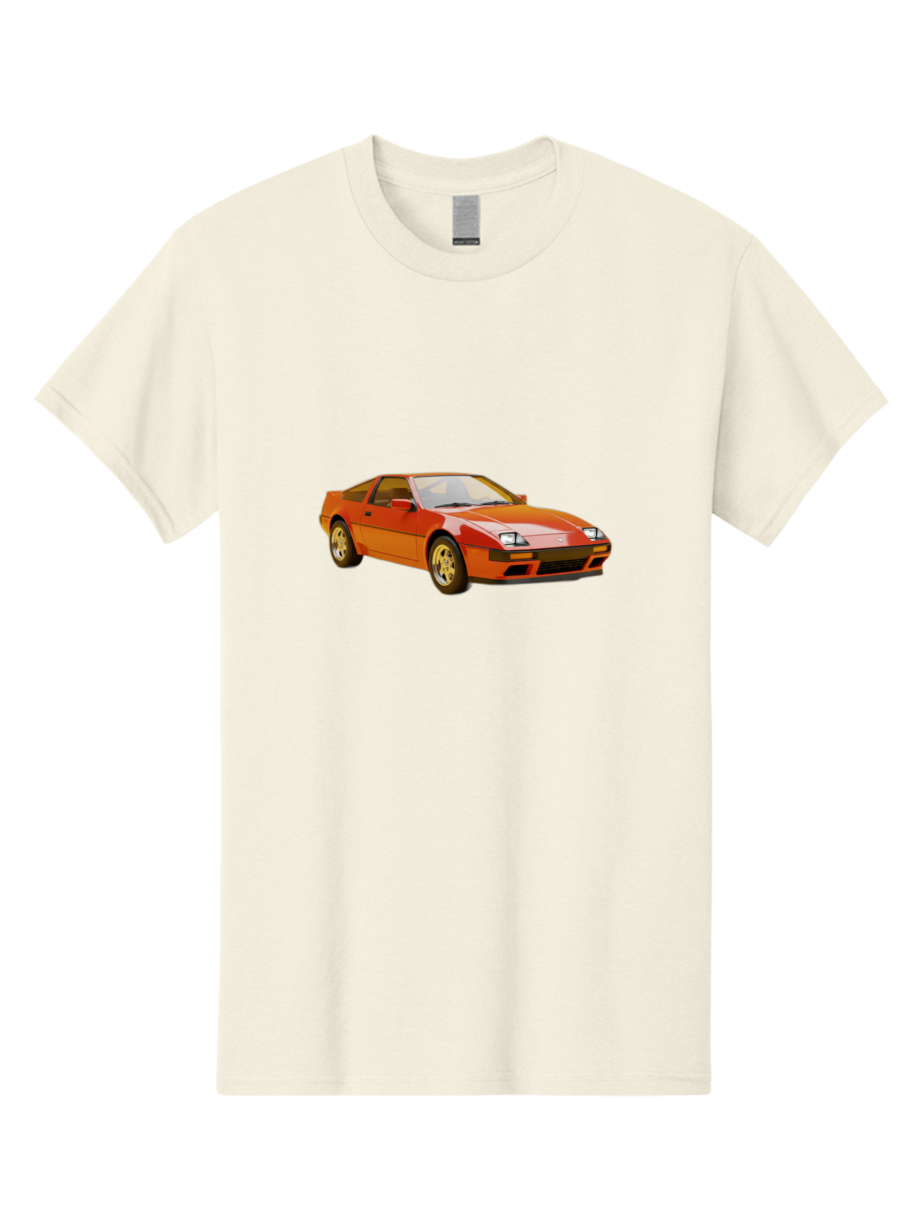 Nissan-300Zx-1 Men'S Graphic Tee, 100% Cotton, Comfortable Casual Summer Wear, Machine Washable, Nissan 300Zx Sports Car, Orange Sports Car, Classic Car Design, Vintage Automobile, Retro Style, Sleek, High-Performance Vehicle, Automotive Art Bab038 13