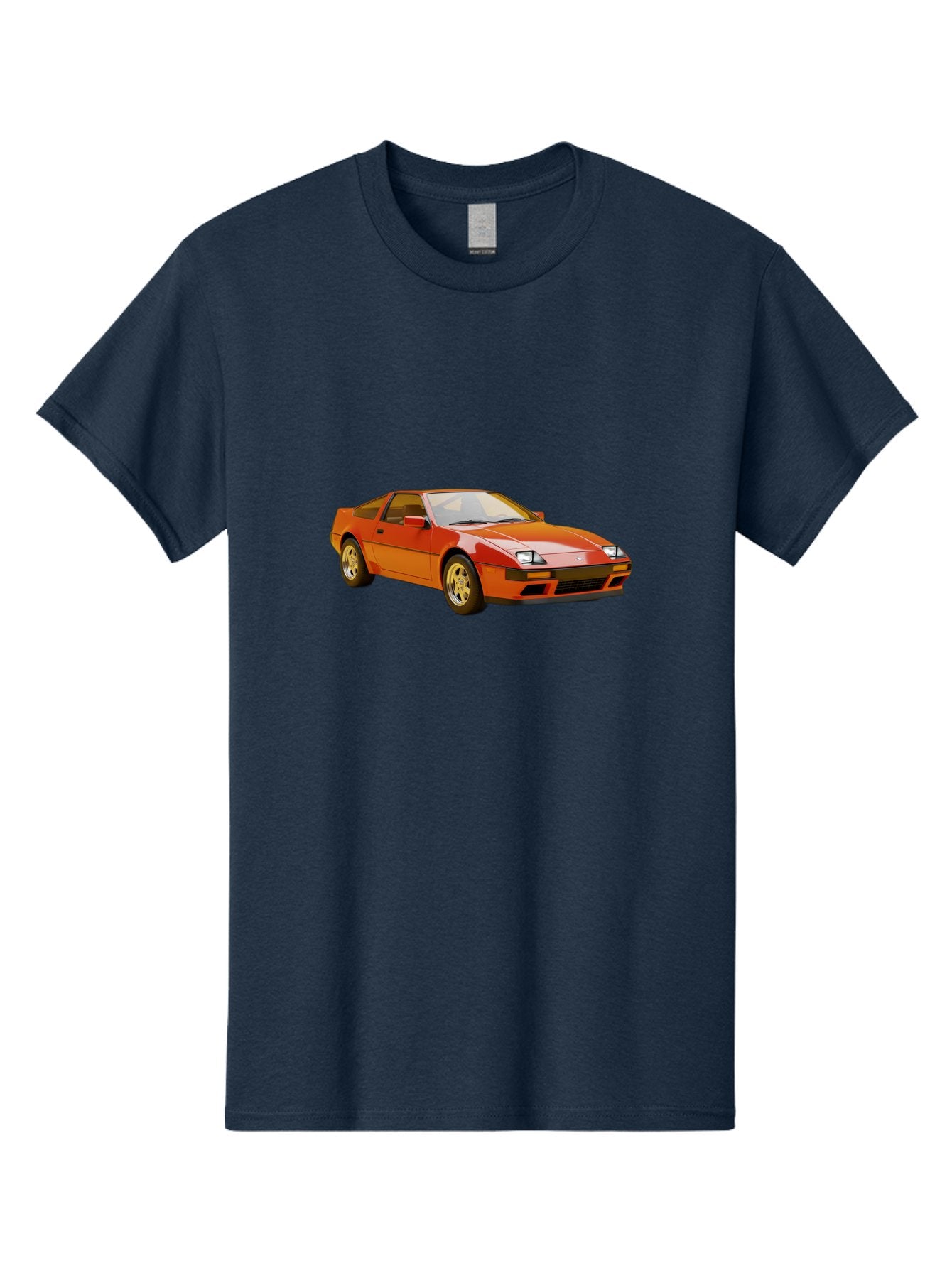Nissan-300Zx-1 Men'S Graphic Tee, 100% Cotton, Comfortable Casual Summer Wear, Machine Washable, Nissan 300Zx Sports Car, Orange Sports Car, Classic Car Design, Vintage Automobile, Retro Style, Sleek, High-Performance Vehicle, Automotive Art Bab038 10
