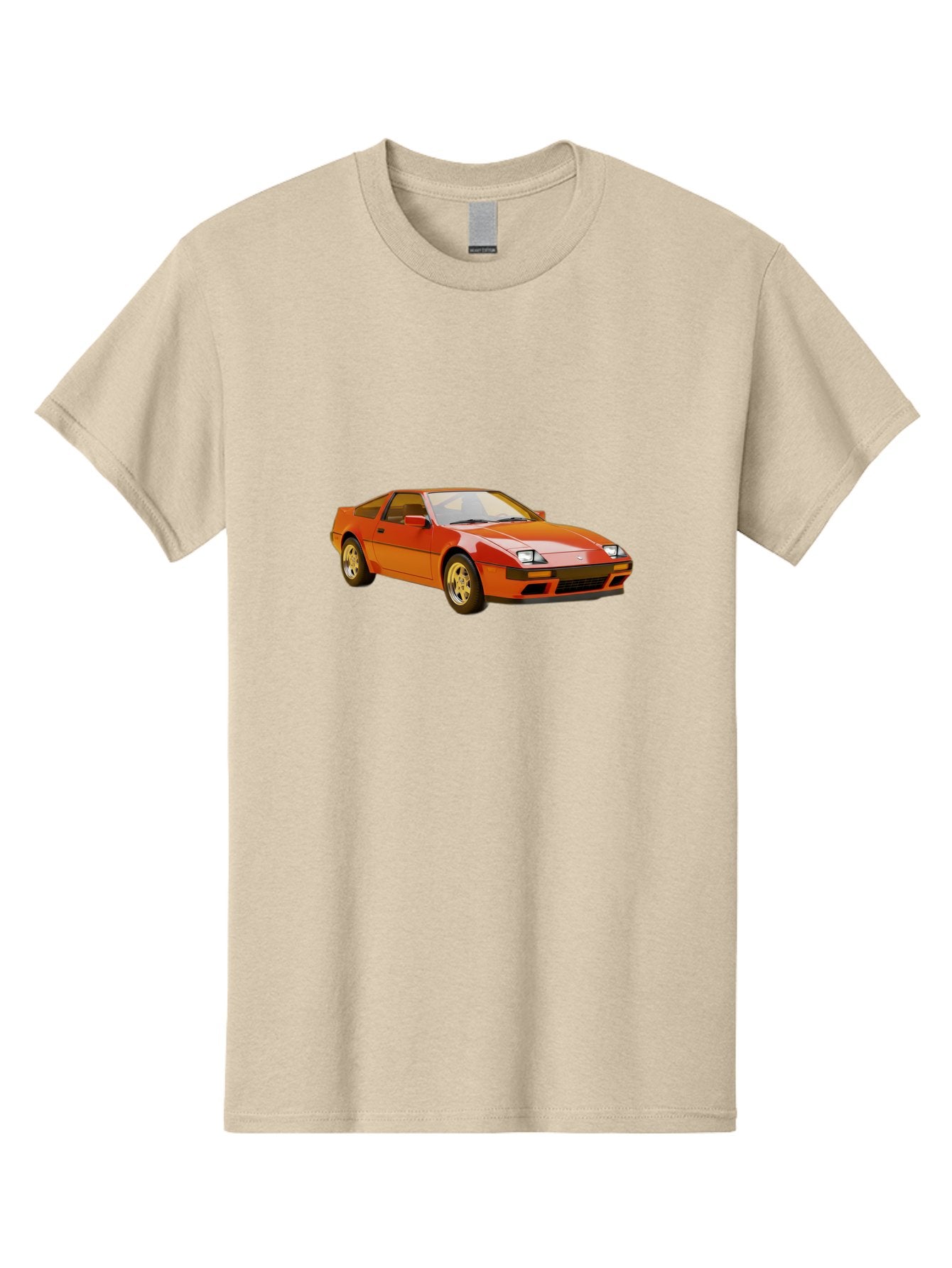Nissan-300Zx-1 Men'S Graphic Tee, 100% Cotton, Comfortable Casual Summer Wear, Machine Washable, Nissan 300Zx Sports Car, Orange Sports Car, Classic Car Design, Vintage Automobile, Retro Style, Sleek, High-Performance Vehicle, Automotive Art Bab038 13