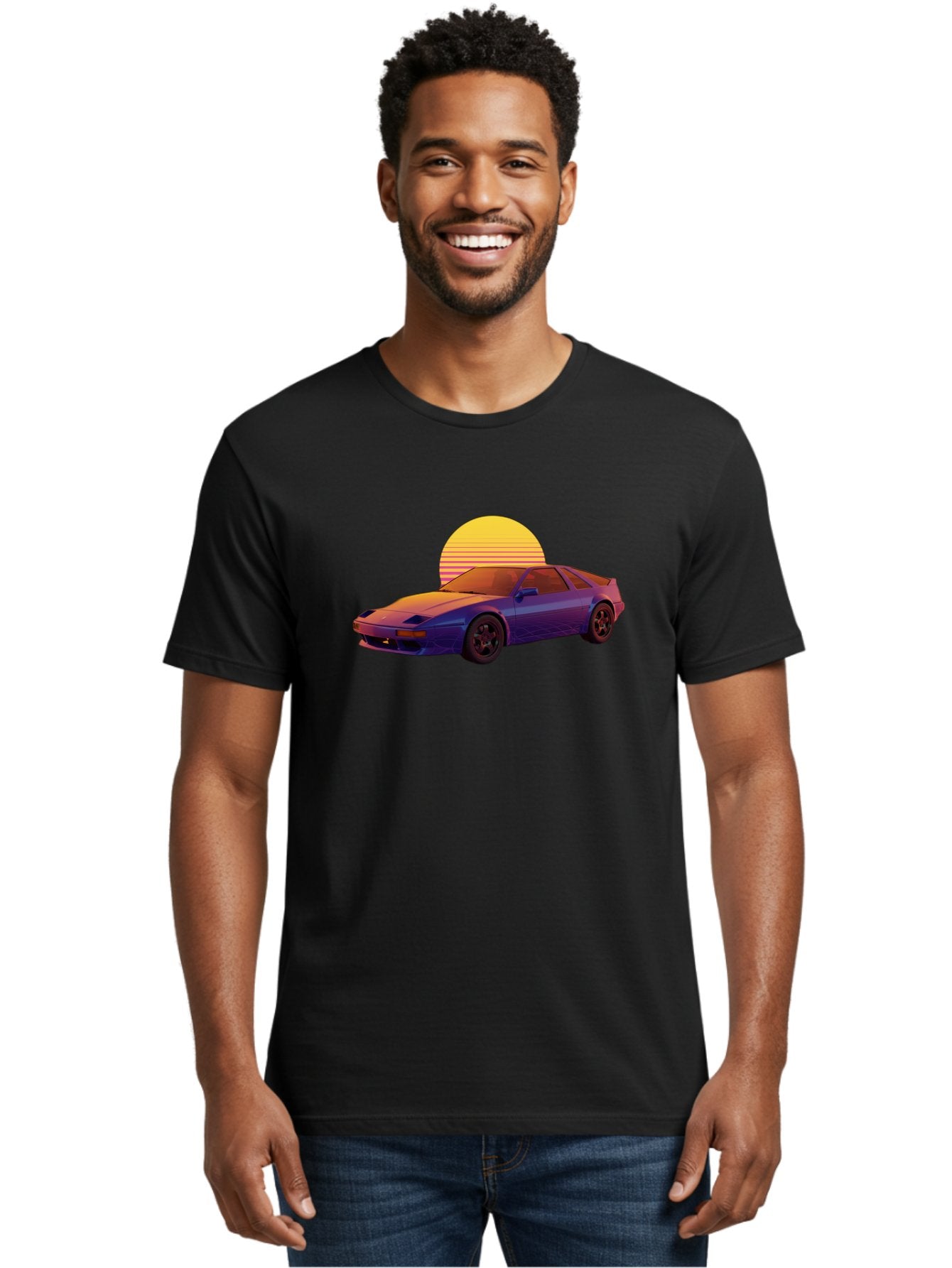 Nissan-300Zx-2 Men'S Graphic Tee, 100% Cotton, Comfortable Casual Summer Wear, Machine Washable, Nissan 300Zx Sports Car, Retro Futuristic Design, Vaporwave Aesthetic, Neon Colors, Synthwave Art, 80S Nostalgia, Retro Gaming, Bab039 21