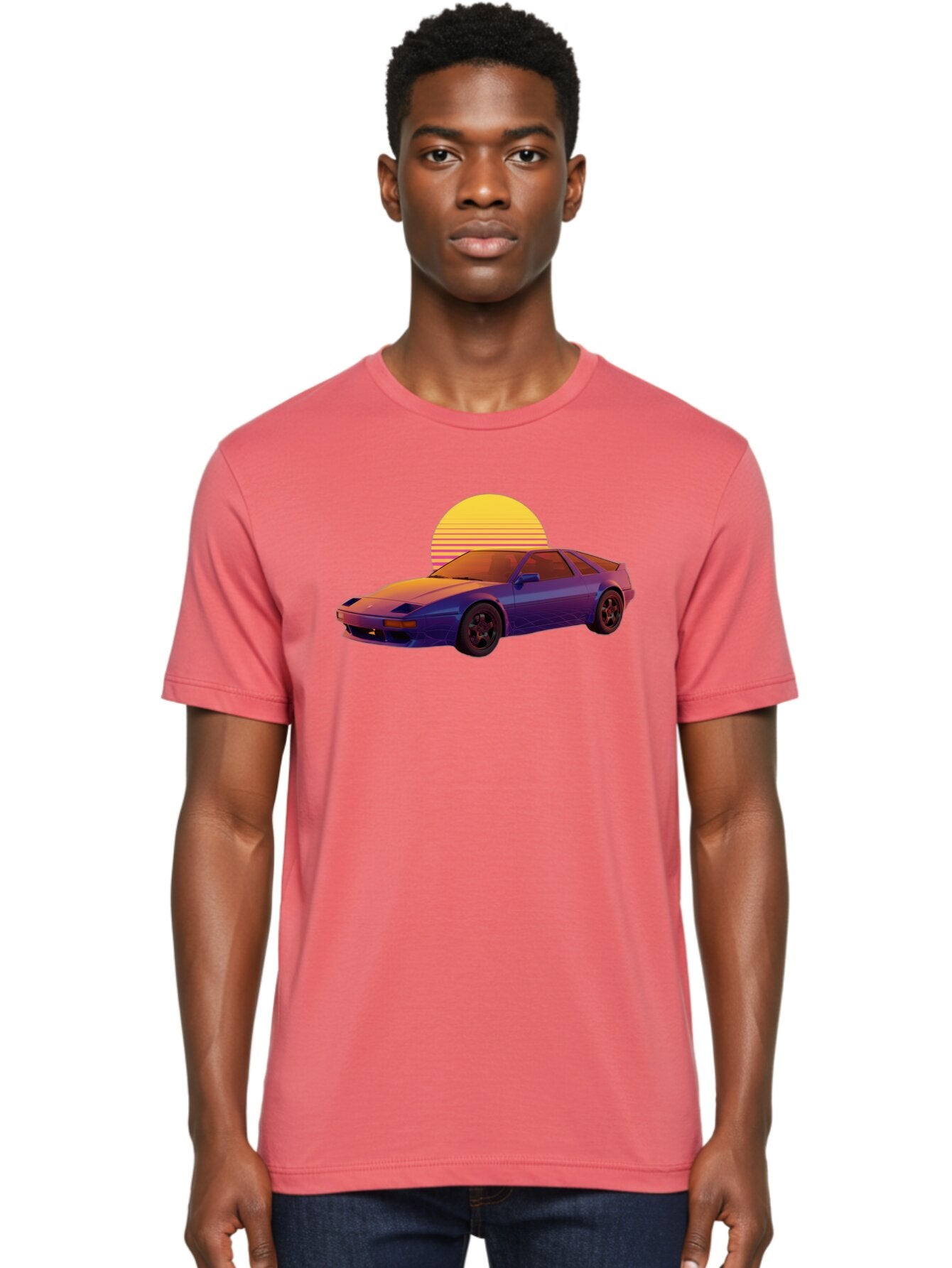 Nissan-300Zx-2 Men'S Graphic Tee, 100% Cotton, Comfortable Casual Summer Wear, Machine Washable, Nissan 300Zx Sports Car, Retro Futuristic Design, Vaporwave Aesthetic, Neon Colors, Synthwave Art, 80S Nostalgia, Retro Gaming, Bab039 27