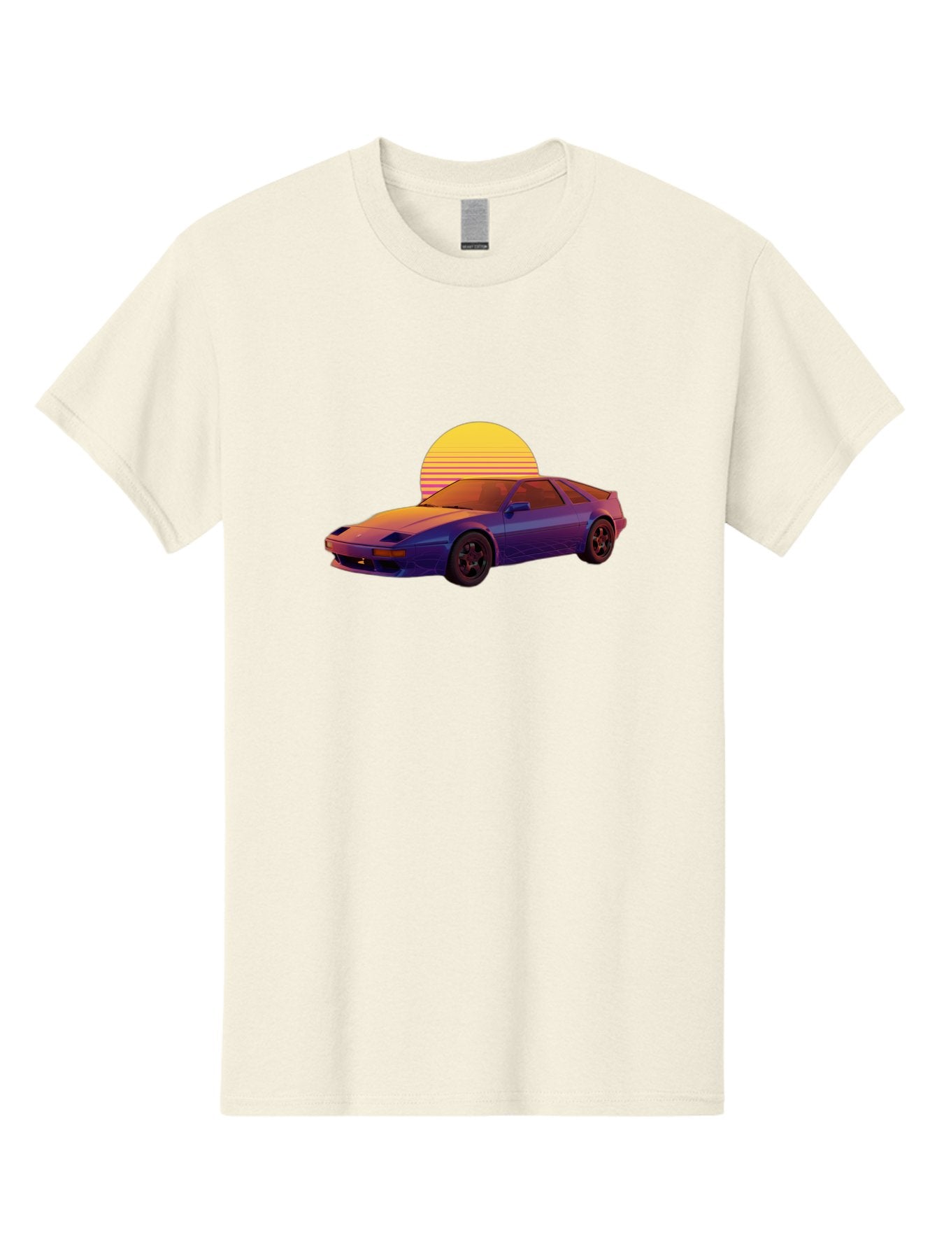 Nissan-300Zx-2 Men'S Graphic Tee, 100% Cotton, Comfortable Casual Summer Wear, Machine Washable, Nissan 300Zx Sports Car, Retro Futuristic Design, Vaporwave Aesthetic, Neon Colors, Synthwave Art, 80S Nostalgia, Retro Gaming, Bab039 4