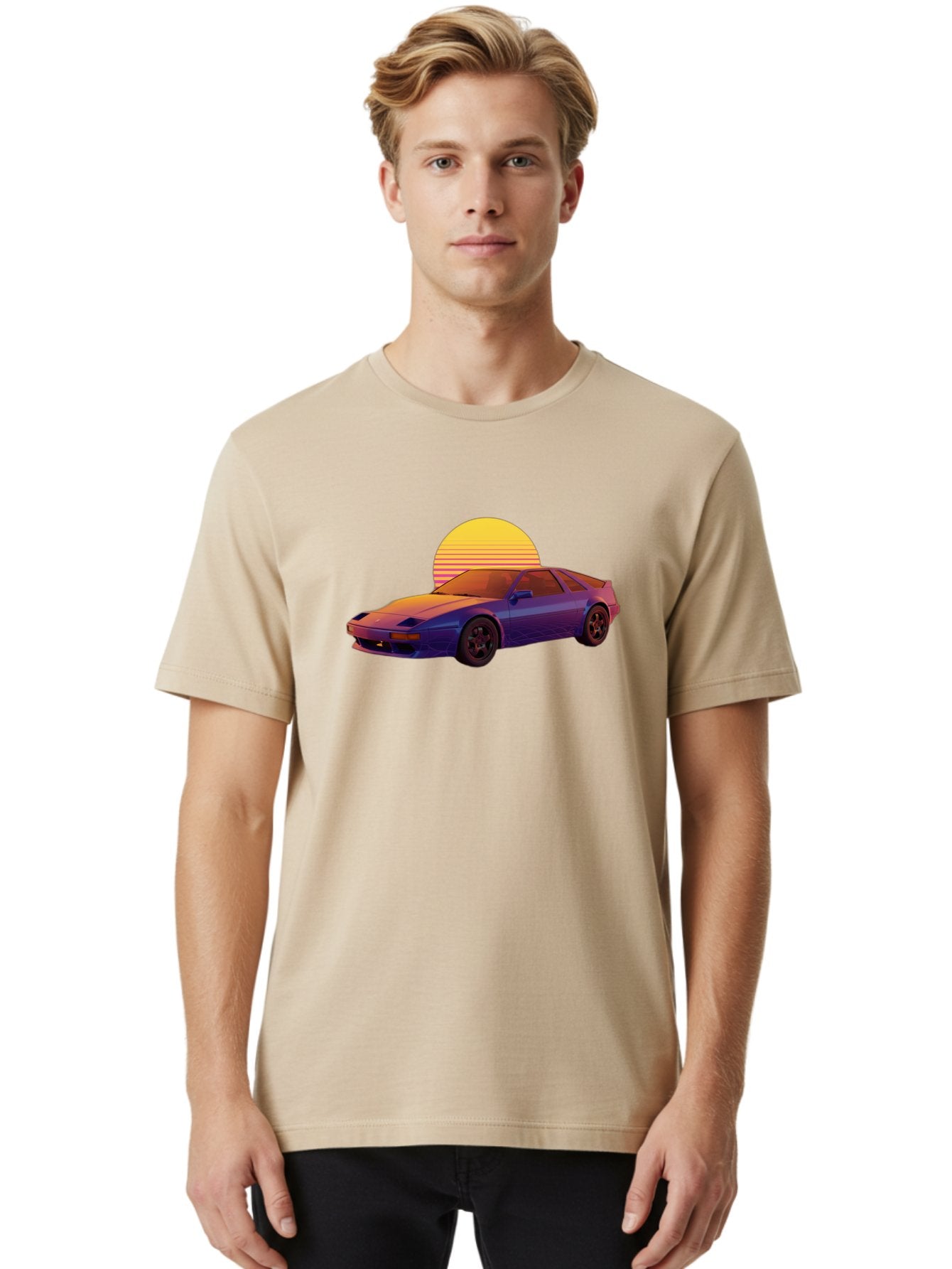 Nissan-300Zx-2 Men'S Graphic Tee, 100% Cotton, Comfortable Casual Summer Wear, Machine Washable, Nissan 300Zx Sports Car, Retro Futuristic Design, Vaporwave Aesthetic, Neon Colors, Synthwave Art, 80S Nostalgia, Retro Gaming, Bab039 16