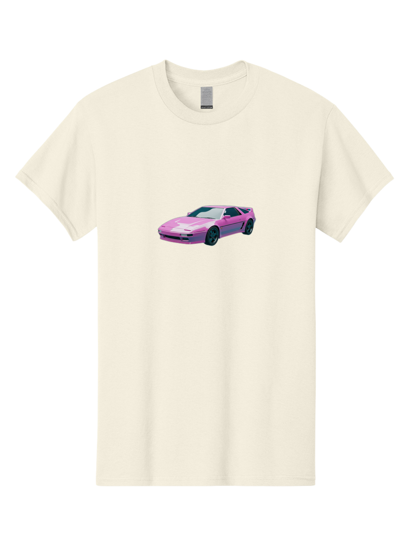 Nissan-300Zx-3 Men'S Graphic Tee, 100% Cotton, Comfortable Casual Summer Wear, Machine Washable, Pink Sports Car, Sleek Design, Futuristic Look, Vibrant Pink Color, Black Wheels, Sports Mode, Luxury Vehicle, High-Performance Car, Stylish Ride Bab040 5