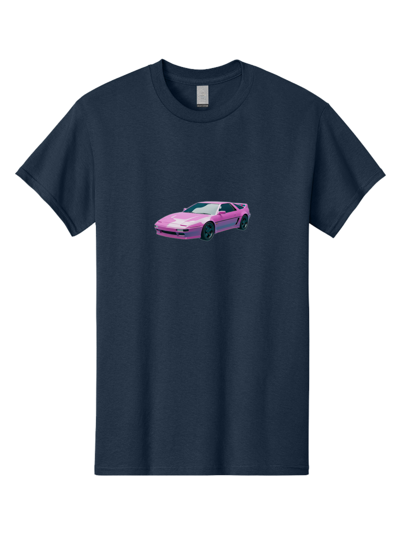 Nissan-300Zx-3 Men'S Graphic Tee, 100% Cotton, Comfortable Casual Summer Wear, Machine Washable, Pink Sports Car, Sleek Design, Futuristic Look, Vibrant Pink Color, Black Wheels, Sports Mode, Luxury Vehicle, High-Performance Car, Stylish Ride Bab040 3