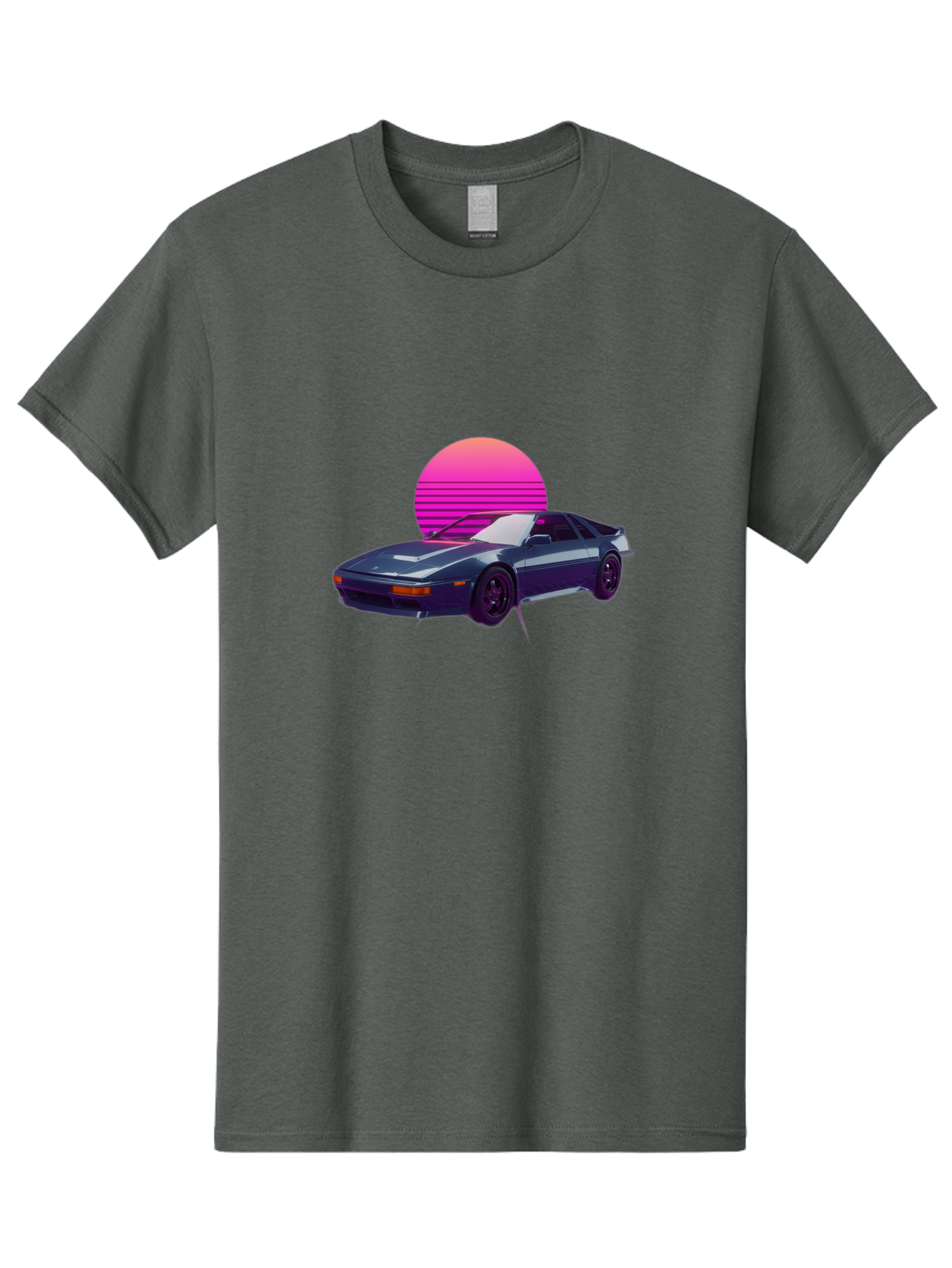 Nissan-300Zx-4 Men'S Graphic Tee, 100% Cotton, Comfortable Casual Summer Wear, Machine Washable, Classic Sports Car, Retro Futuristic, Sleek Design, Purple Car, Vaporwave Aesthetic, 80S Style, Synthwave Art, Pink Sunset, Nostalgic Feel, Bab041 13