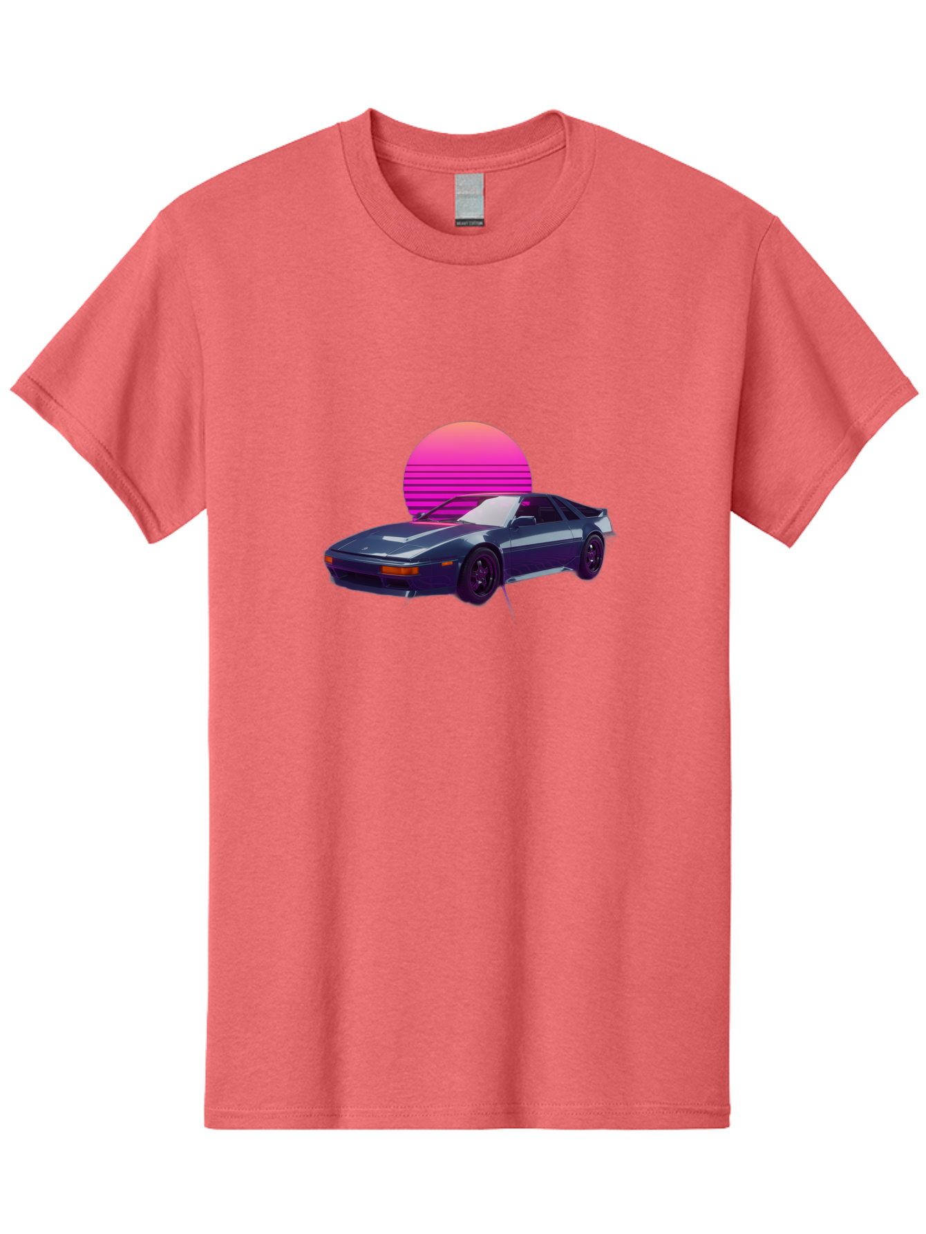 Nissan-300Zx-4 Men'S Graphic Tee, 100% Cotton, Comfortable Casual Summer Wear, Machine Washable, Classic Sports Car, Retro Futuristic, Sleek Design, Purple Car, Vaporwave Aesthetic, 80S Style, Synthwave Art, Pink Sunset, Nostalgic Feel, Bab041 27
