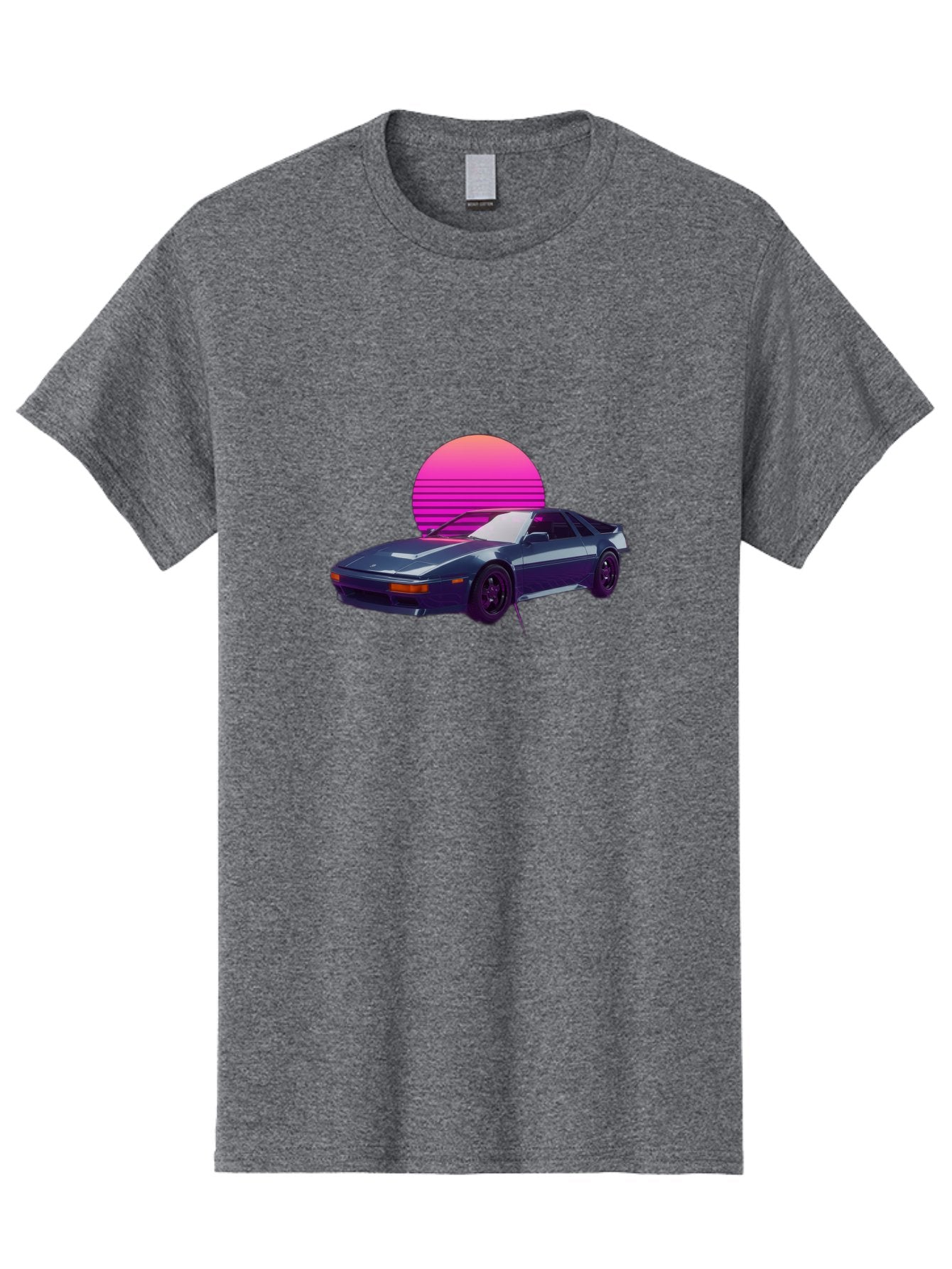 Nissan-300Zx-4 Men'S Graphic Tee, 100% Cotton, Comfortable Casual Summer Wear, Machine Washable, Classic Sports Car, Retro Futuristic, Sleek Design, Purple Car, Vaporwave Aesthetic, 80S Style, Synthwave Art, Pink Sunset, Nostalgic Feel, Bab041 15