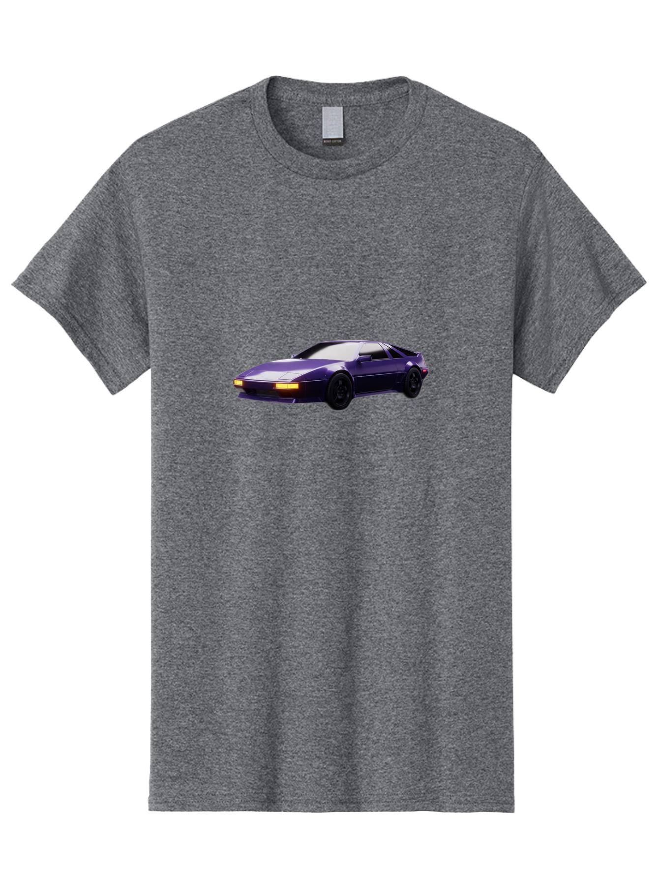 Nissan-300Zx Men'S Graphic Tee, 100% Cotton, Comfortable Casual Summer Wear, Machine Washable, Sports Car, Purple Car, Nissan 300Zx, Sleek Design, Black Wheels, Glowing Headlights, Luxury Vehicle, High-Performance Car, Retro-Futuristic Style Bab043 11