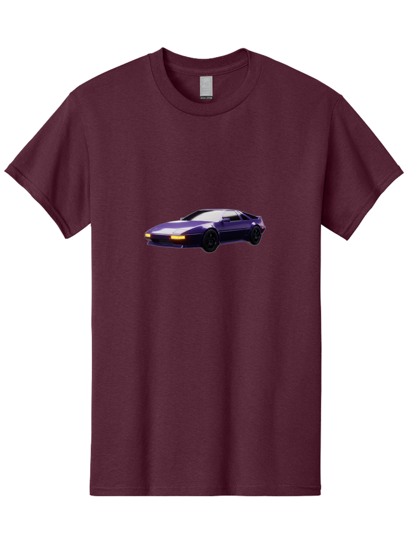 Nissan-300Zx Men'S Graphic Tee, 100% Cotton, Comfortable Casual Summer Wear, Machine Washable, Sports Car, Purple Car, Nissan 300Zx, Sleek Design, Black Wheels, Glowing Headlights, Luxury Vehicle, High-Performance Car, Retro-Futuristic Style Bab043 23