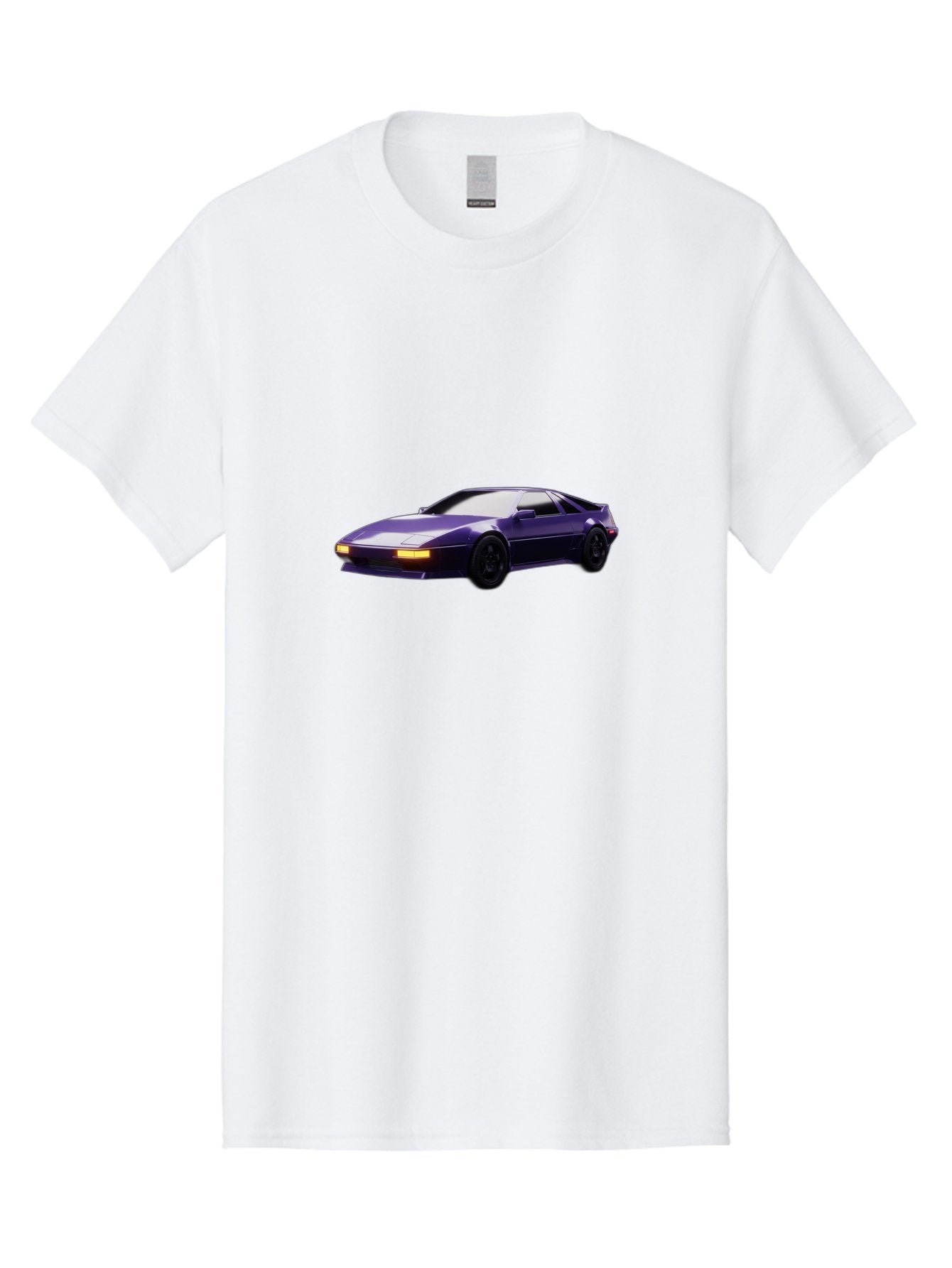 Nissan-300Zx Men'S Graphic Tee, 100% Cotton, Comfortable Casual Summer Wear, Machine Washable, Sports Car, Purple Car, Nissan 300Zx, Sleek Design, Black Wheels, Glowing Headlights, Luxury Vehicle, High-Performance Car, Retro-Futuristic Style Bab043 12