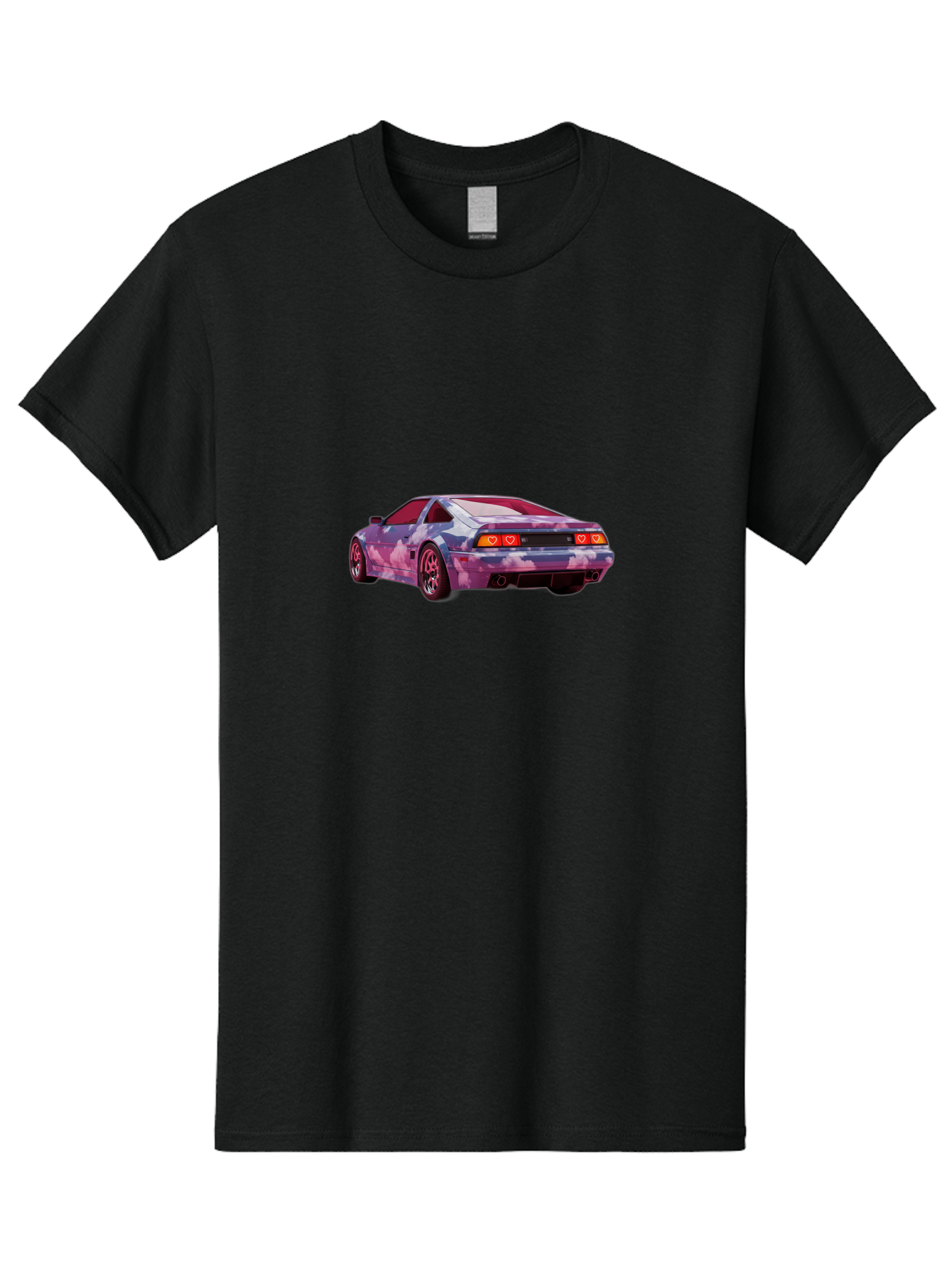 Nissan-S13 Men'S Graphic Tee, 100% Cotton, Comfortable Casual Summer Wear, Machine Washable, Nissan S13 Coupe, Pastel Clouds Wrap, Heart-Shaped Taillights, Unique Car Design, Vibrant Pastel Colors, Custom Car Wrap, Aesthetic Car, Bab044 17