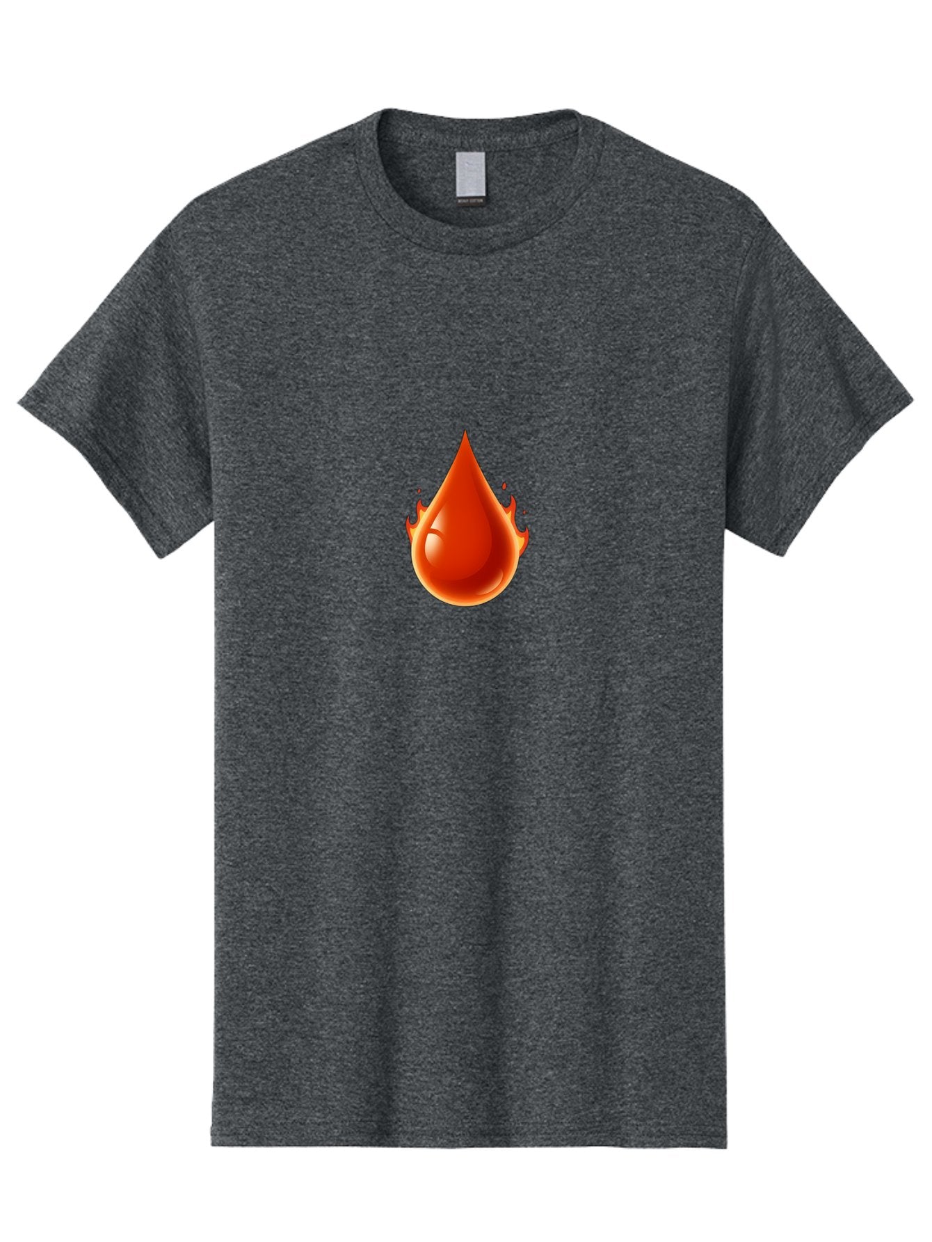 Oil-Drop Men'S Graphic Tee, 100% Cotton, Comfortable Casual Summer Wear, Machine Washable, Oil Drop, Red Oil Droplet, Glossy Texture, Flame Effect, Vibrant Colors, Energy Symbol, Abstract Design, 3D Rendering Bab050 5