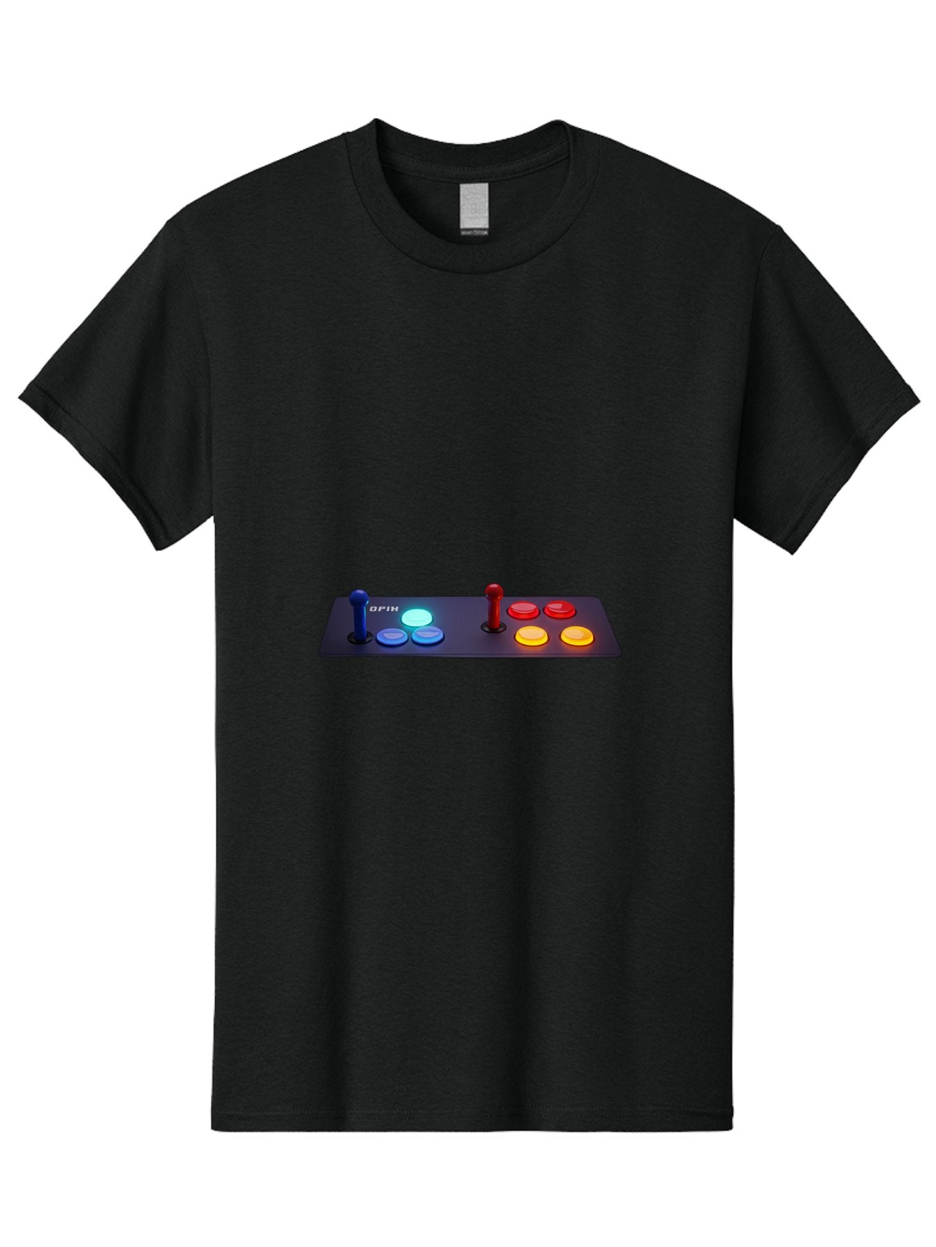 Opix-Joystick Men'S Graphic Tee, 100% Cotton, Comfortable Casual Summer Wear, Machine Washable, Arcade Controller, Gaming Console, Joystick, Colorful Buttons, Retro Gaming, Gamepad, Opix Brand, Gaming Accessories, Controller Layout, Bab054 7