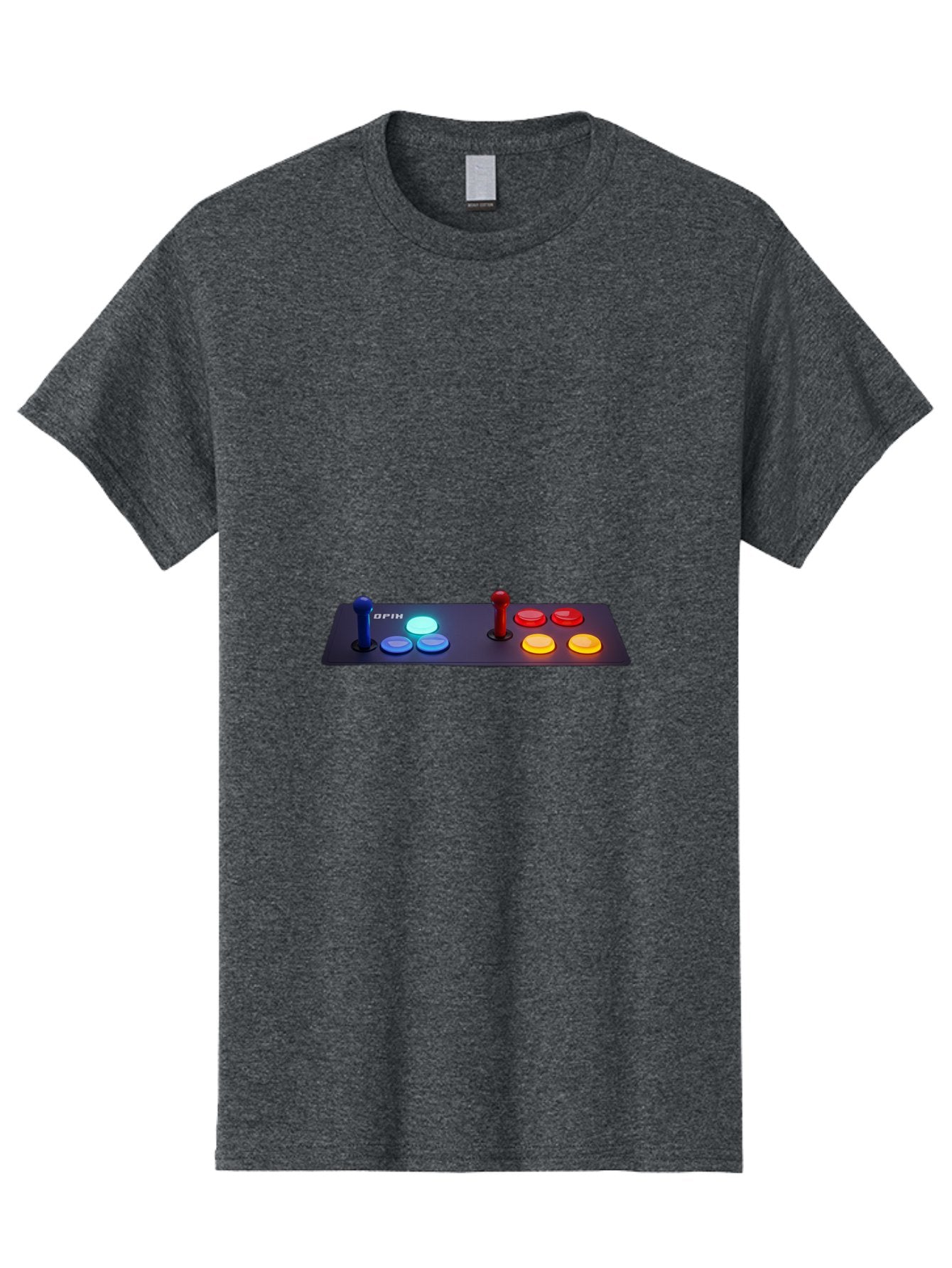 Opix-Joystick Men'S Graphic Tee, 100% Cotton, Comfortable Casual Summer Wear, Machine Washable, Arcade Controller, Gaming Console, Joystick, Colorful Buttons, Retro Gaming, Gamepad, Opix Brand, Gaming Accessories, Controller Layout, Bab054 14