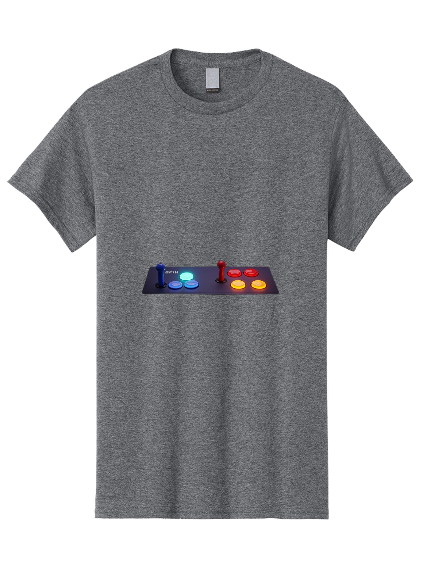 Opix-Joystick Men'S Graphic Tee, 100% Cotton, Comfortable Casual Summer Wear, Machine Washable, Arcade Controller, Gaming Console, Joystick, Colorful Buttons, Retro Gaming, Gamepad, Opix Brand, Gaming Accessories, Controller Layout, Bab054 9