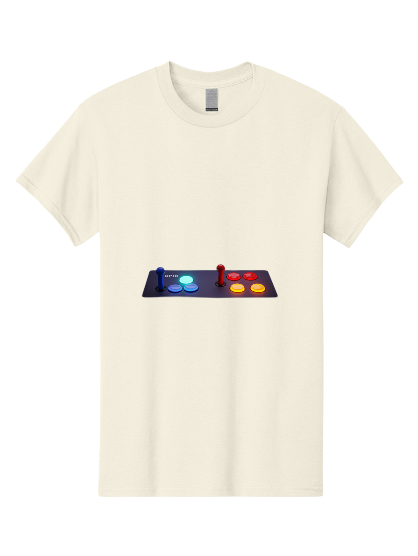 Opix-Joystick Men'S Graphic Tee, 100% Cotton, Comfortable Casual Summer Wear, Machine Washable, Arcade Controller, Gaming Console, Joystick, Colorful Buttons, Retro Gaming, Gamepad, Opix Brand, Gaming Accessories, Controller Layout, Bab054 17