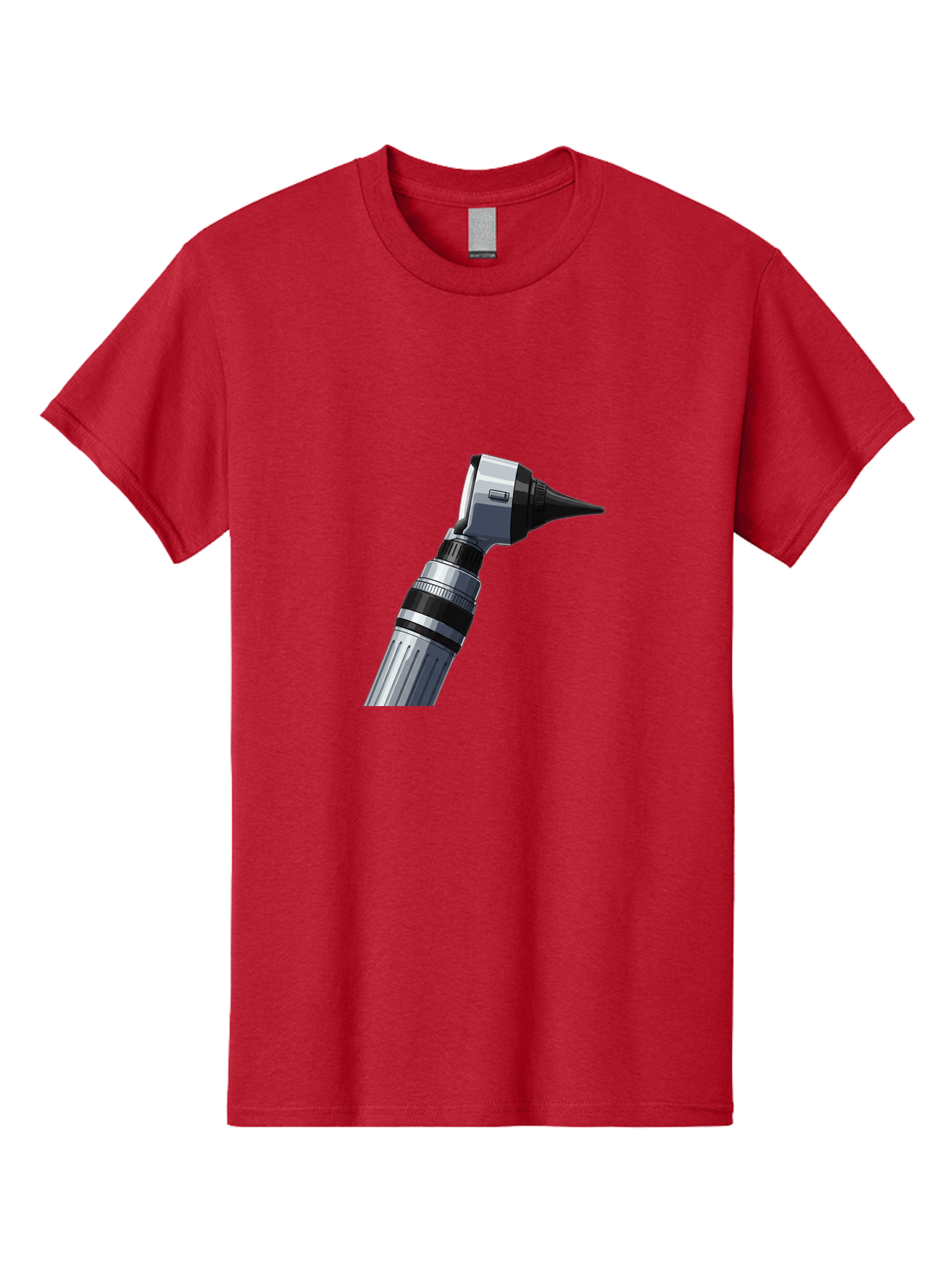 Otoscope Men'S Graphic Tee, 100% Cotton, Comfortable Casual Summer Wear, Machine Washable, Otoscope For Ear Examination, Medical Device, Healthcare Equipment, Doctor'S Tool, Silver And Black Design, Ear Inspection Bab059 7
