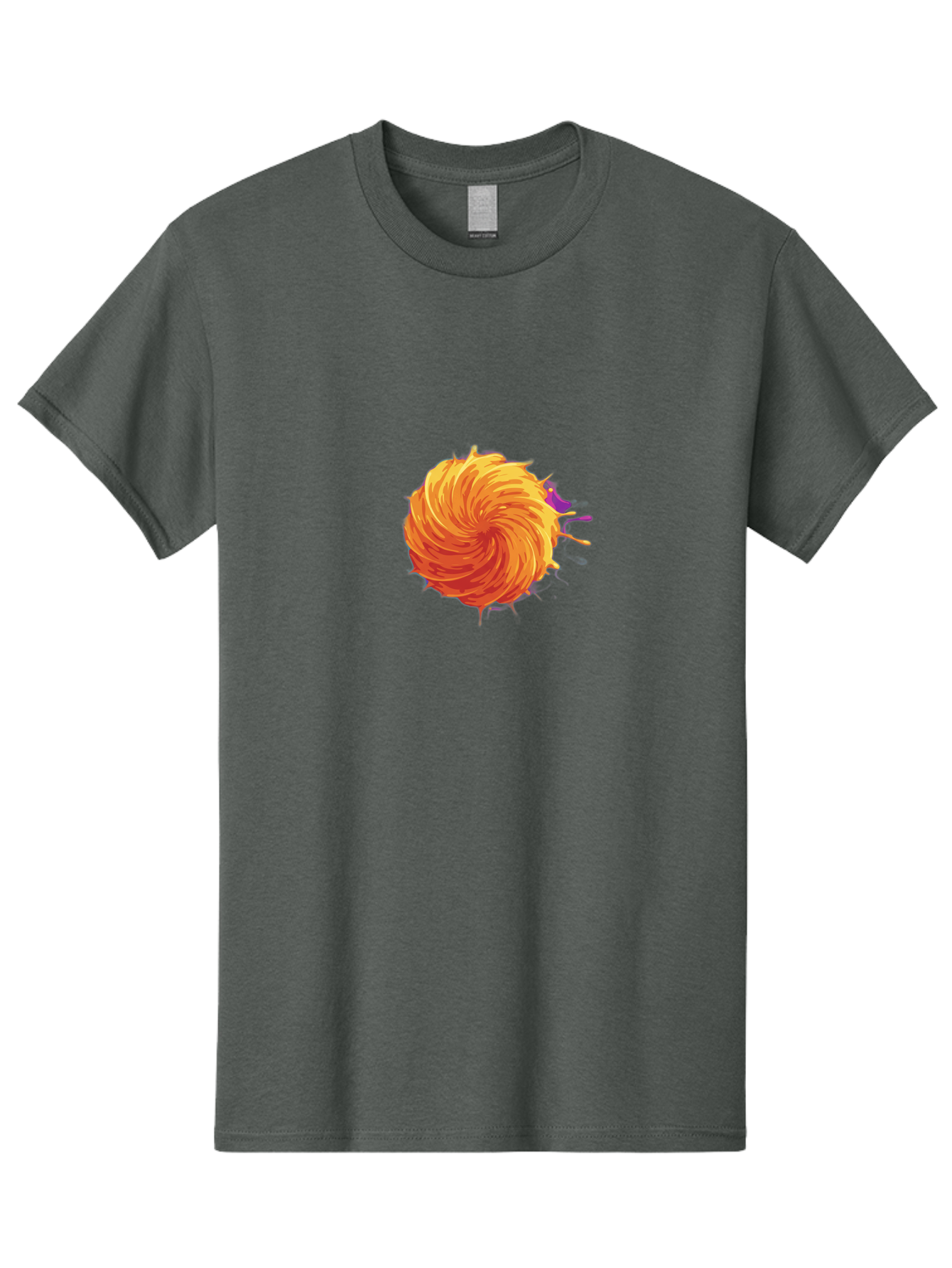 Paint-Splatter Men'S Graphic Tee, 100% Cotton, Comfortable Casual Summer Wear, Machine Washable, Orange Paint Splash, Vibrant Paint, Colorful Splatter, Artistic Expression, Creative Design, Abstract Art, Dynamic Movement Bab061 15