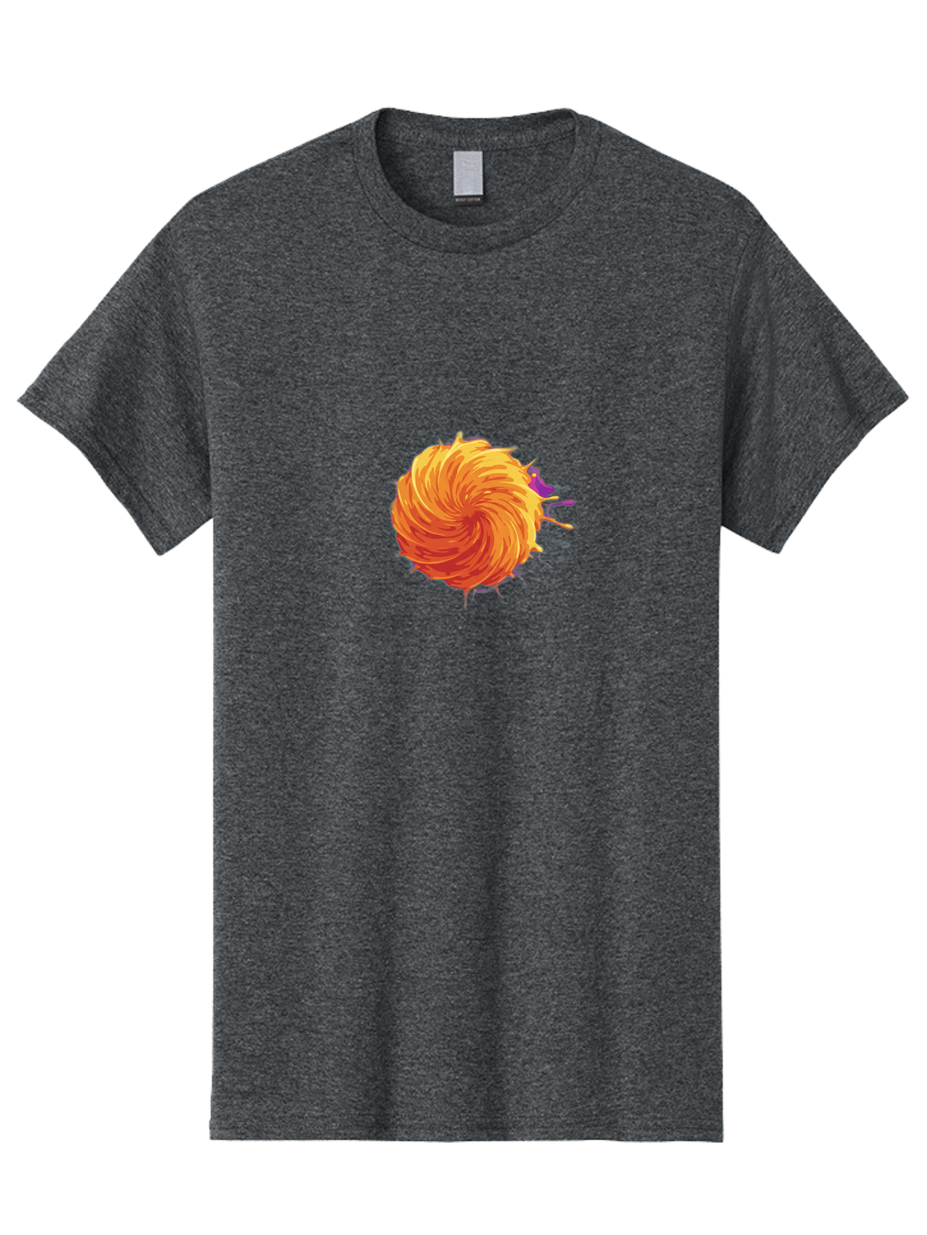 Paint-Splatter Men'S Graphic Tee, 100% Cotton, Comfortable Casual Summer Wear, Machine Washable, Orange Paint Splash, Vibrant Paint, Colorful Splatter, Artistic Expression, Creative Design, Abstract Art, Dynamic Movement Bab061 23