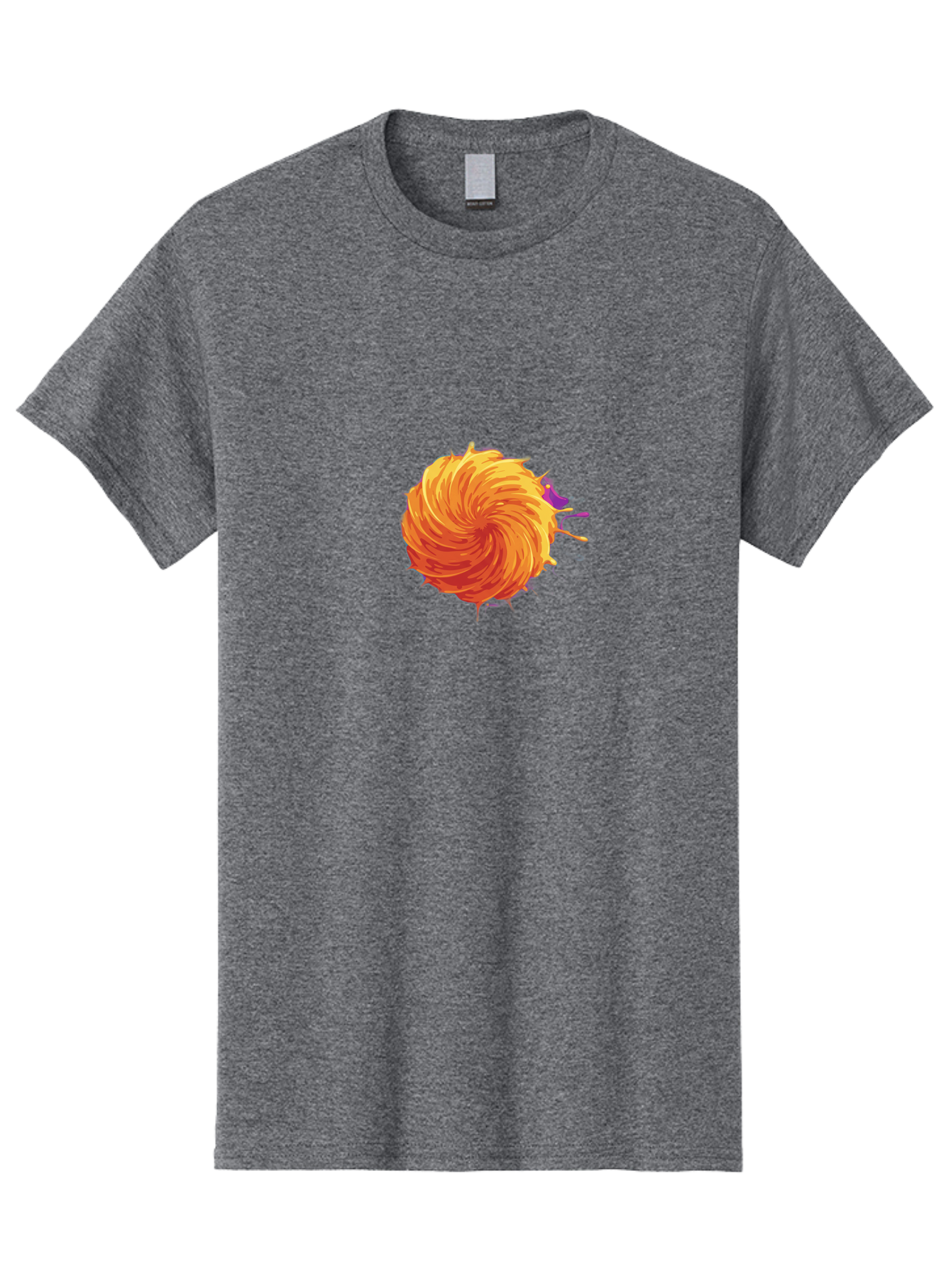 Paint-Splatter Men'S Graphic Tee, 100% Cotton, Comfortable Casual Summer Wear, Machine Washable, Orange Paint Splash, Vibrant Paint, Colorful Splatter, Artistic Expression, Creative Design, Abstract Art, Dynamic Movement Bab061 17