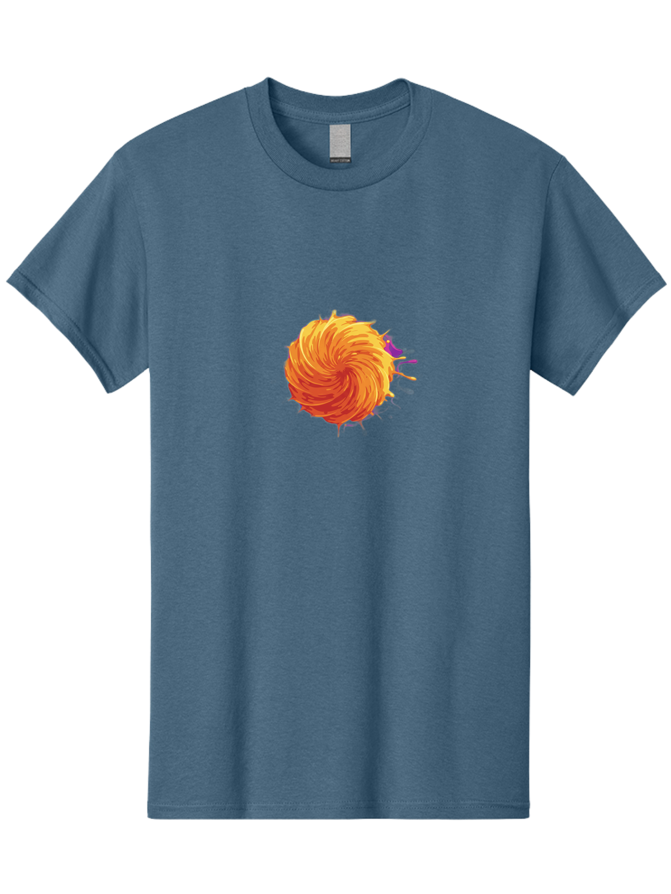 Paint-Splatter Men'S Graphic Tee, 100% Cotton, Comfortable Casual Summer Wear, Machine Washable, Orange Paint Splash, Vibrant Paint, Colorful Splatter, Artistic Expression, Creative Design, Abstract Art, Dynamic Movement Bab061 9