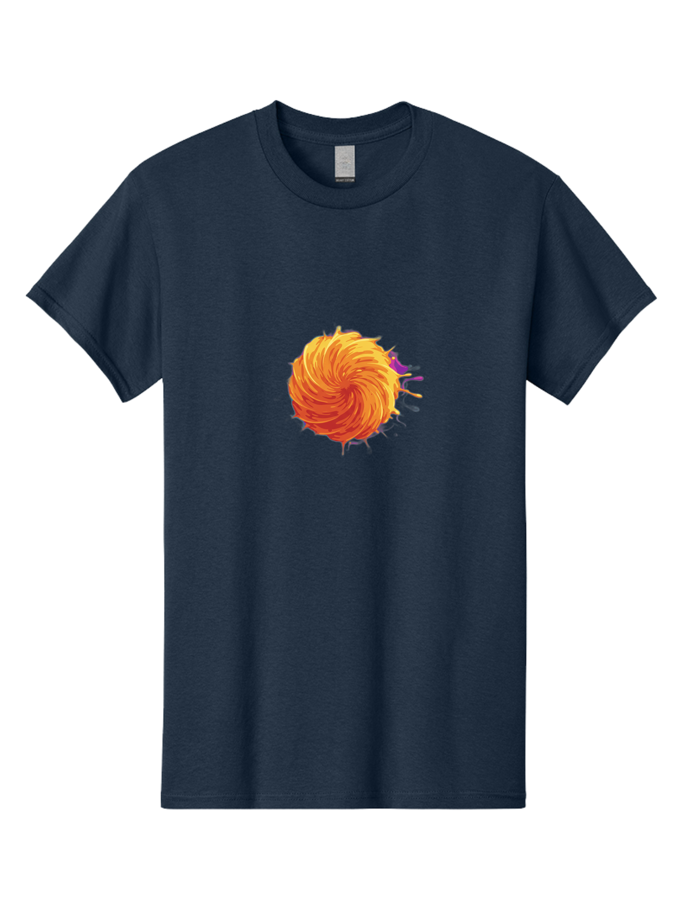 Paint-Splatter Men'S Graphic Tee, 100% Cotton, Comfortable Casual Summer Wear, Machine Washable, Orange Paint Splash, Vibrant Paint, Colorful Splatter, Artistic Expression, Creative Design, Abstract Art, Dynamic Movement Bab061 21