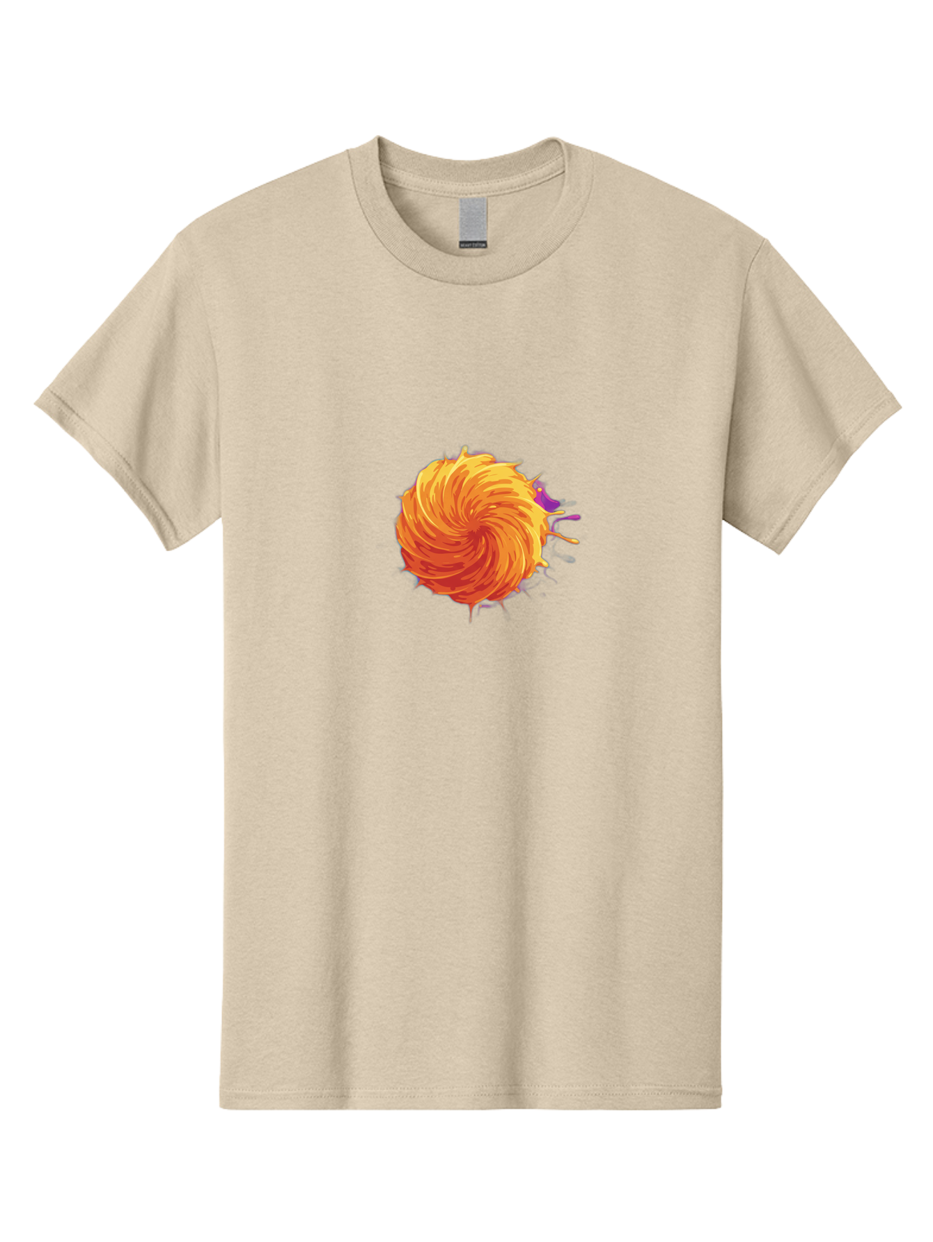 Paint-Splatter Men'S Graphic Tee, 100% Cotton, Comfortable Casual Summer Wear, Machine Washable, Orange Paint Splash, Vibrant Paint, Colorful Splatter, Artistic Expression, Creative Design, Abstract Art, Dynamic Movement Bab061 13