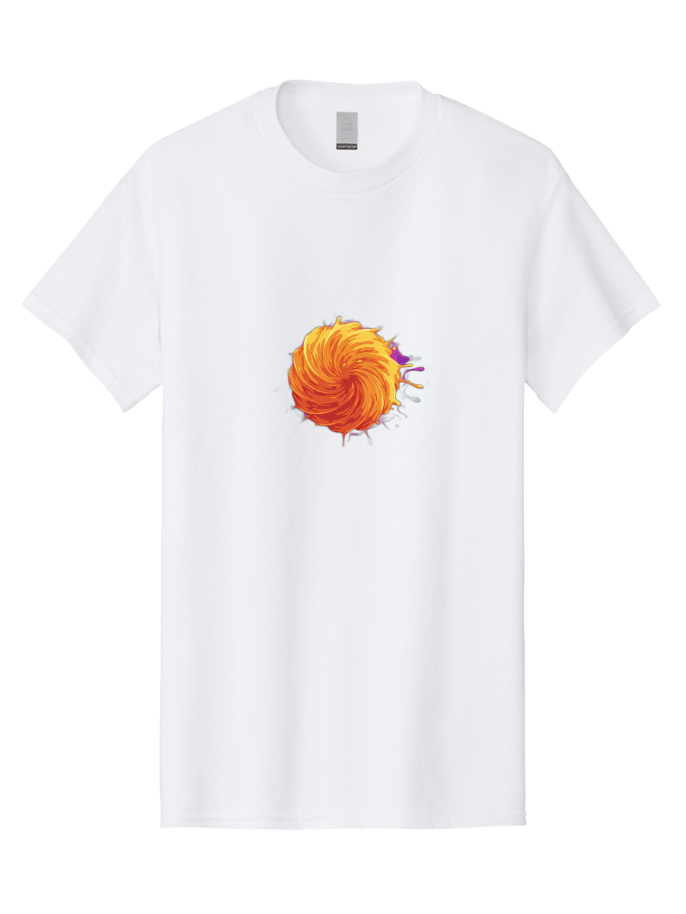 Paint-Splatter Men'S Graphic Tee, 100% Cotton, Comfortable Casual Summer Wear, Machine Washable, Orange Paint Splash, Vibrant Paint, Colorful Splatter, Artistic Expression, Creative Design, Abstract Art, Dynamic Movement Bab061 29